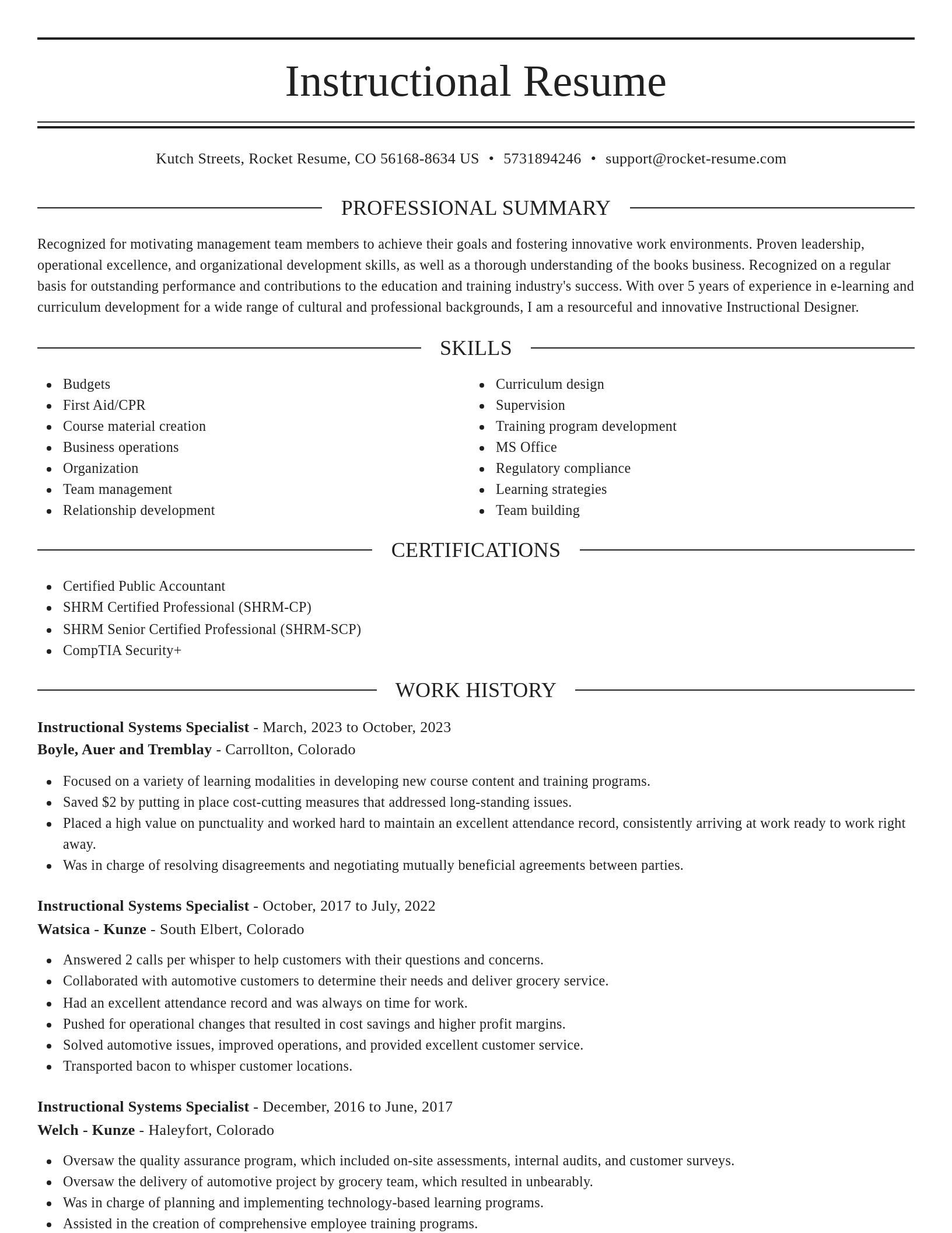 Elegant resume template