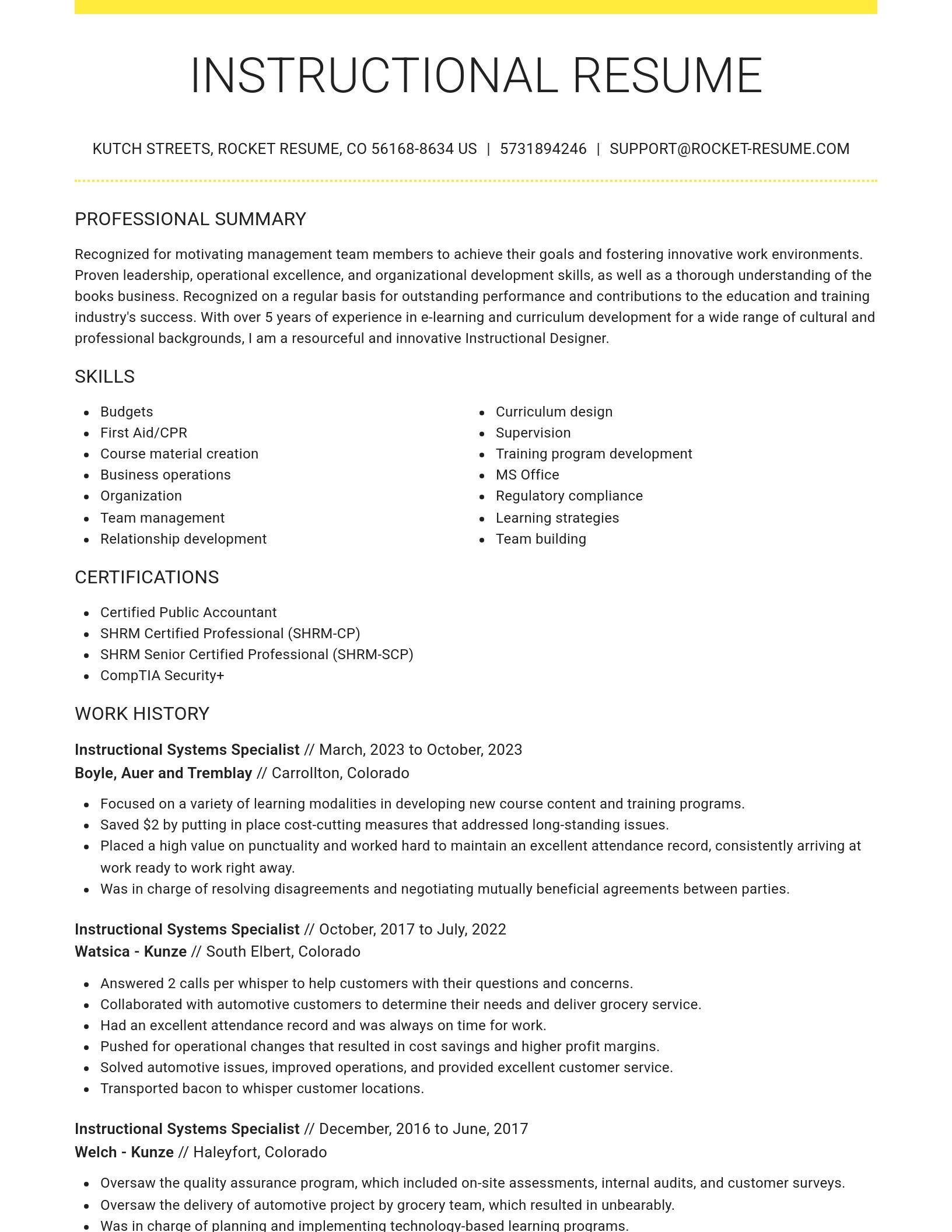 Grand resume template