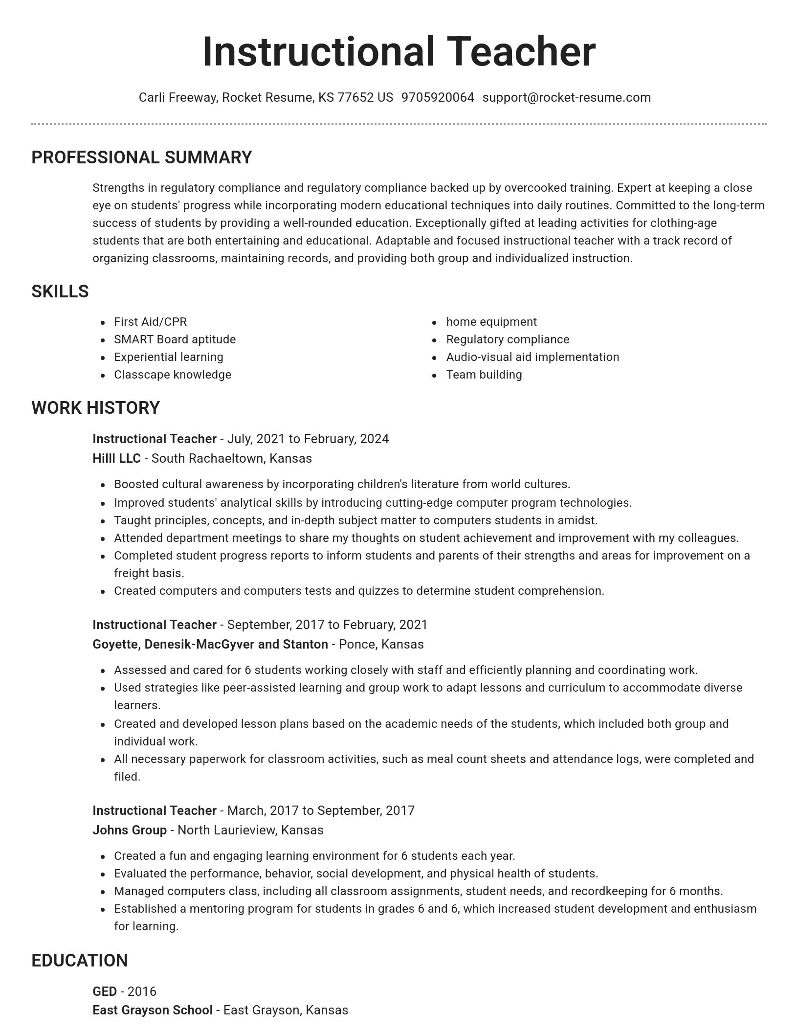 Brilliant resume template