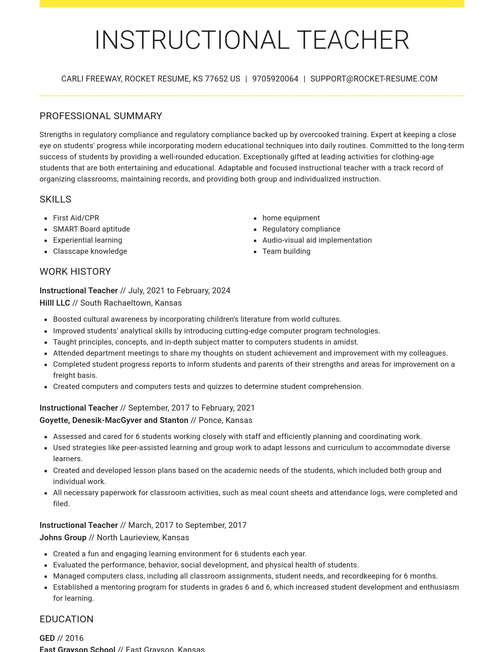 Grand resume template