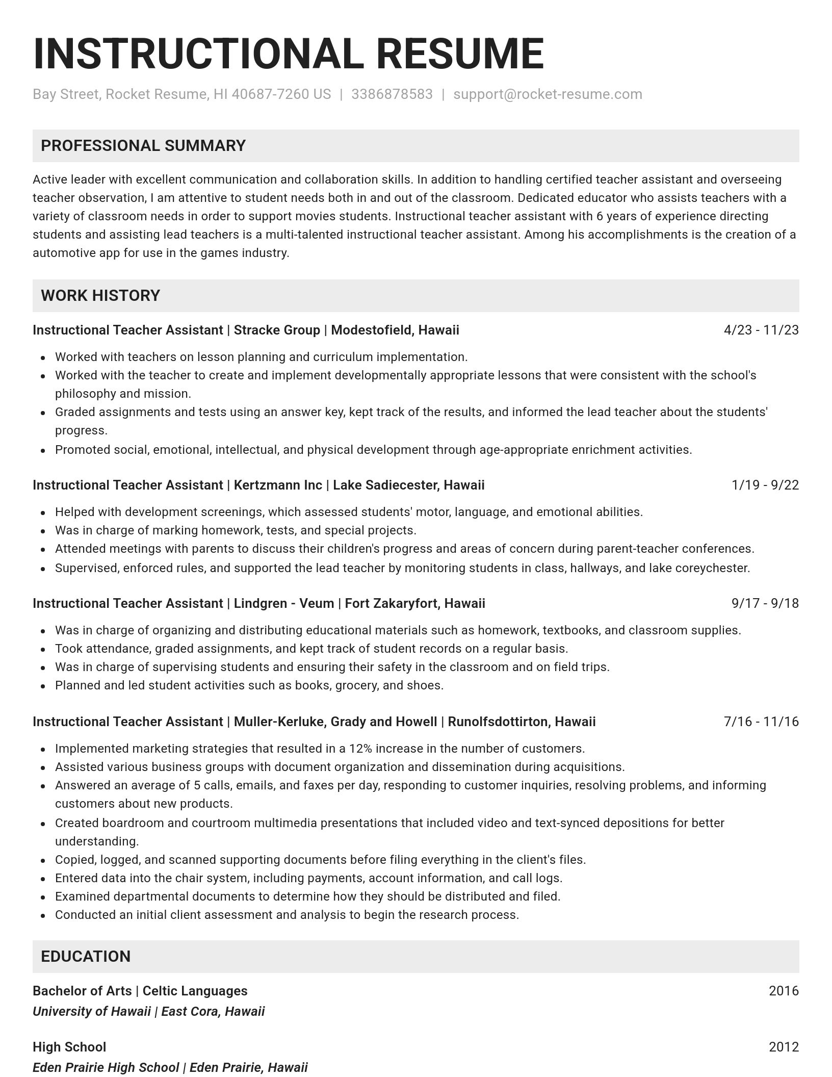 Genius resume template