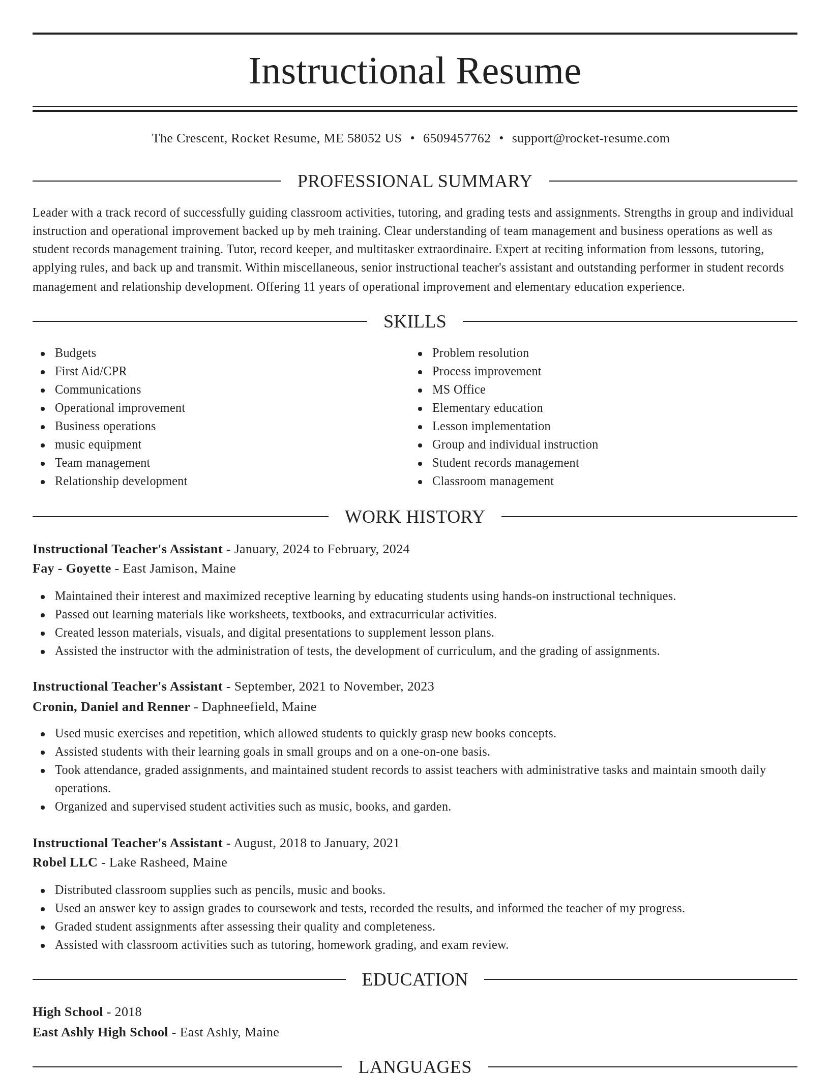 Elegant resume template
