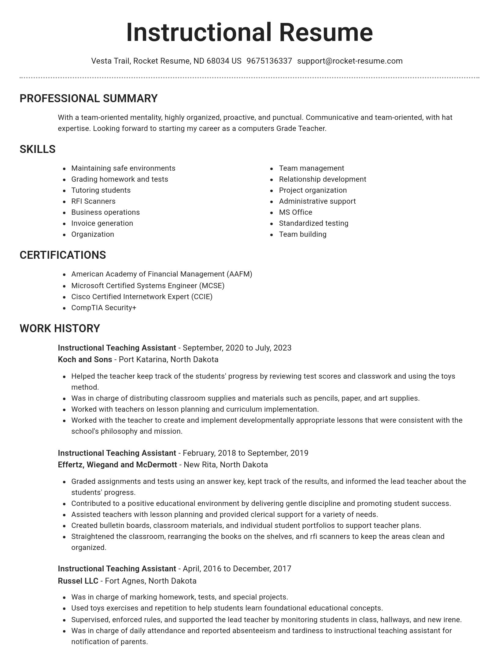 Brilliant resume template
