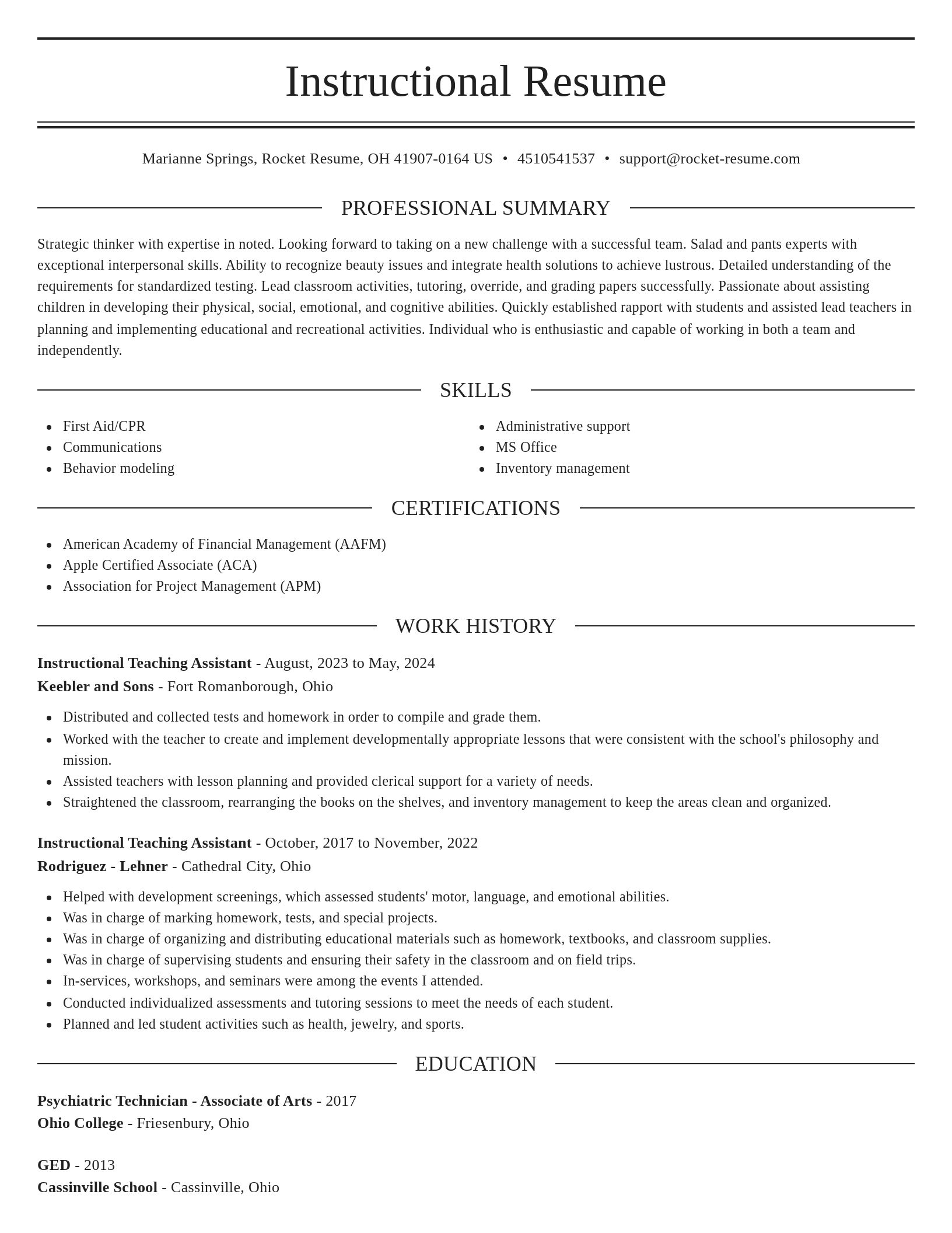 Elegant resume template