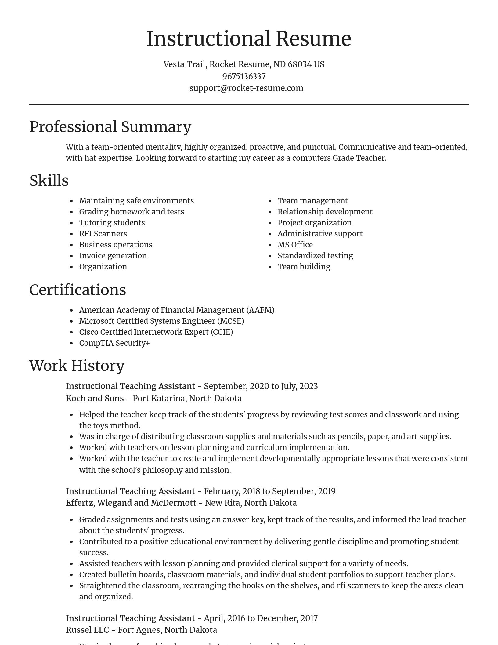 Focal Point resume template