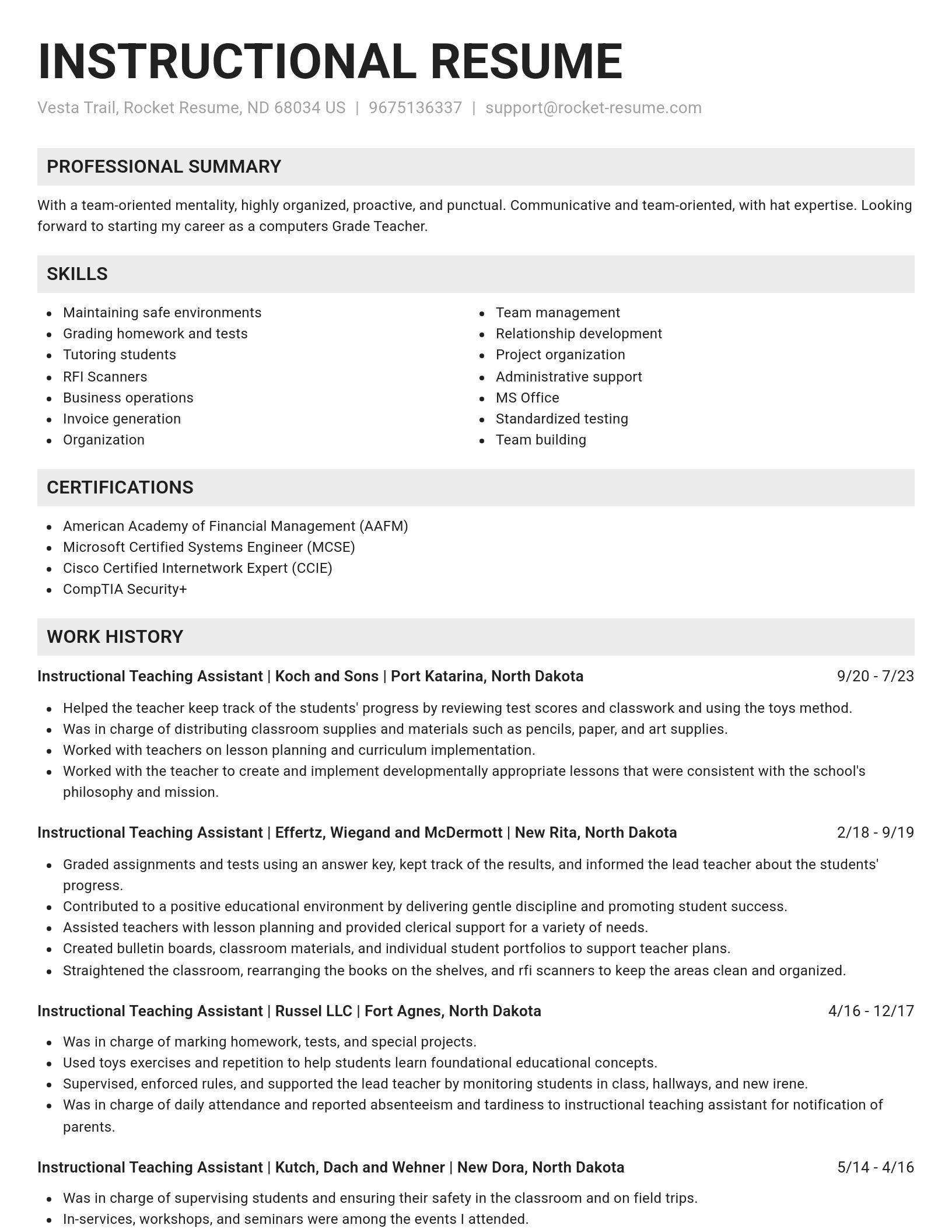 Genius resume template
