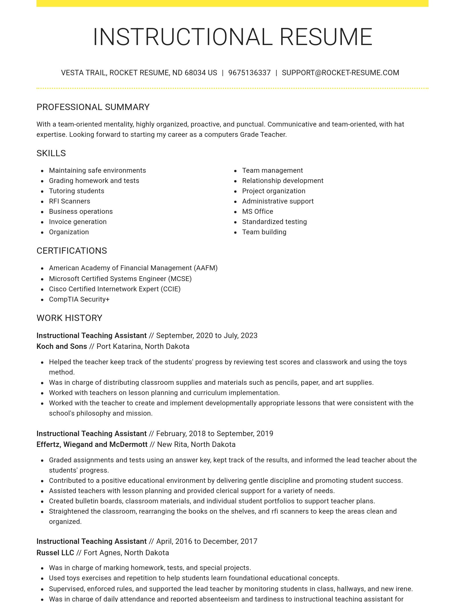 Grand resume template