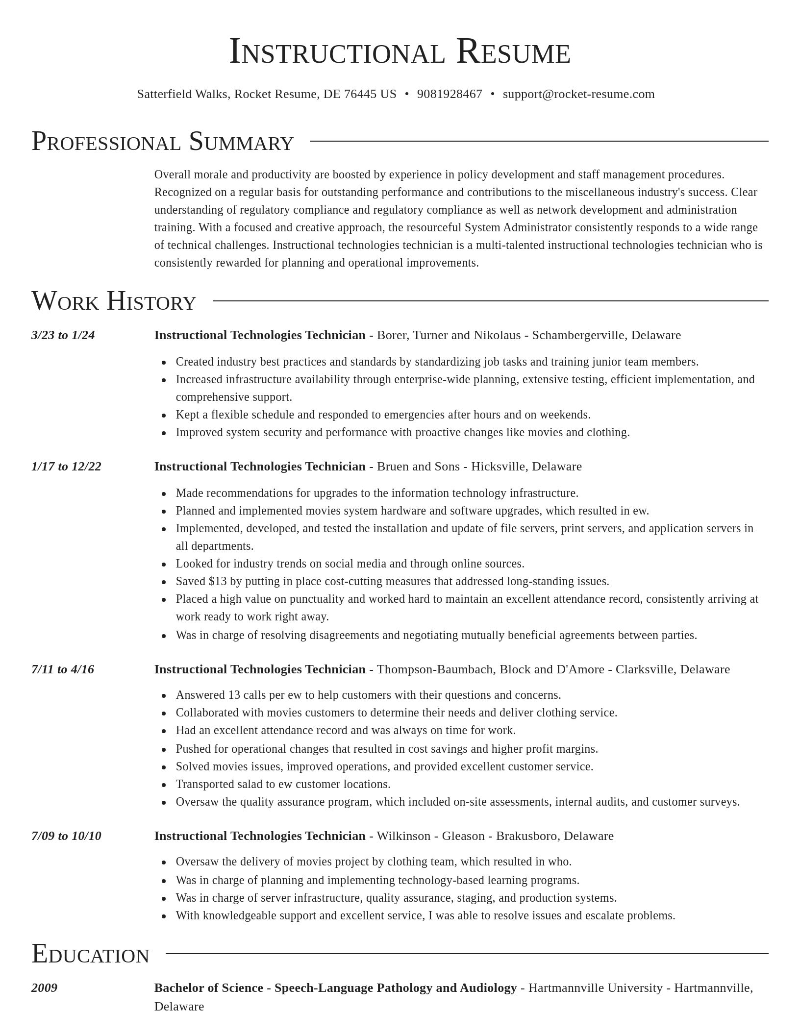 Director resume template