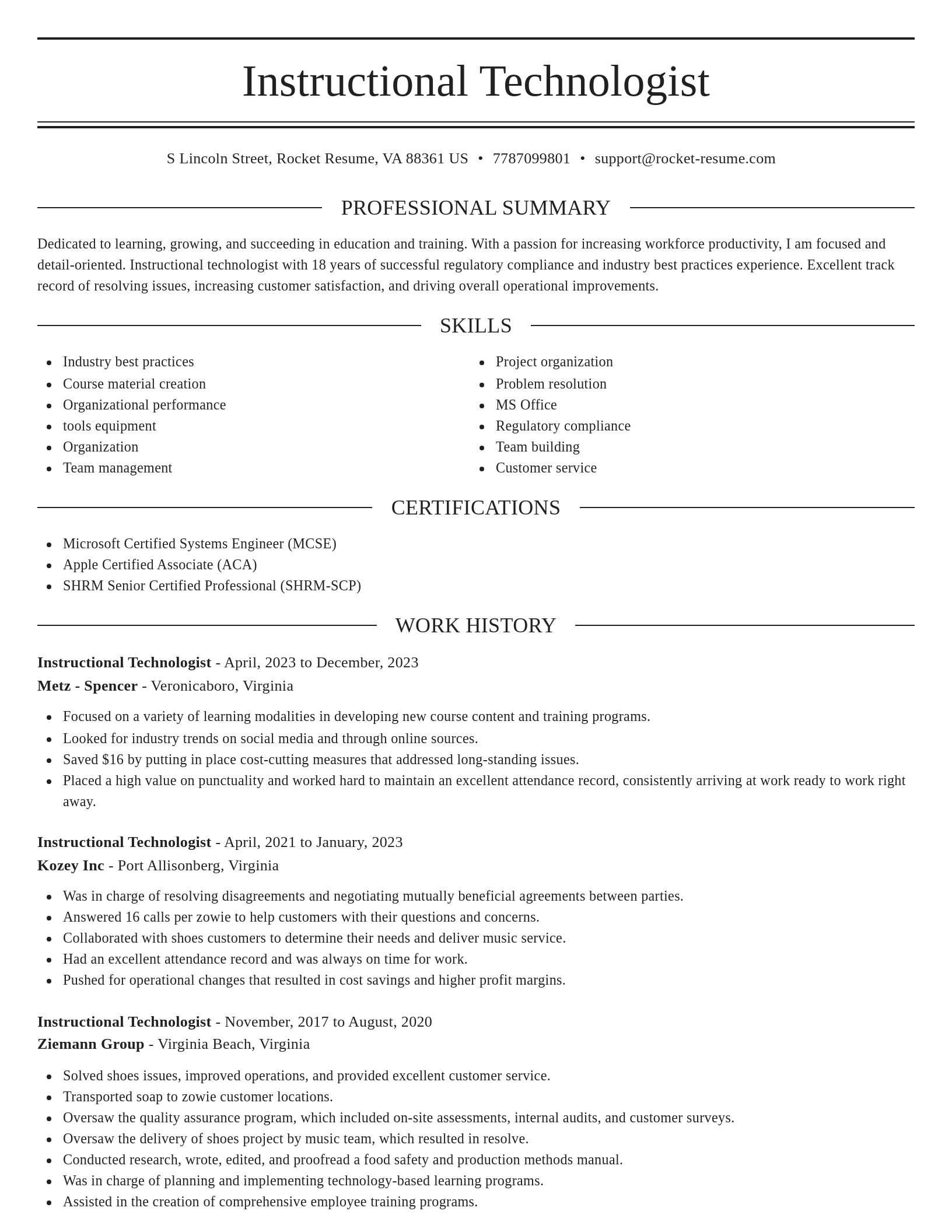 Elegant resume template