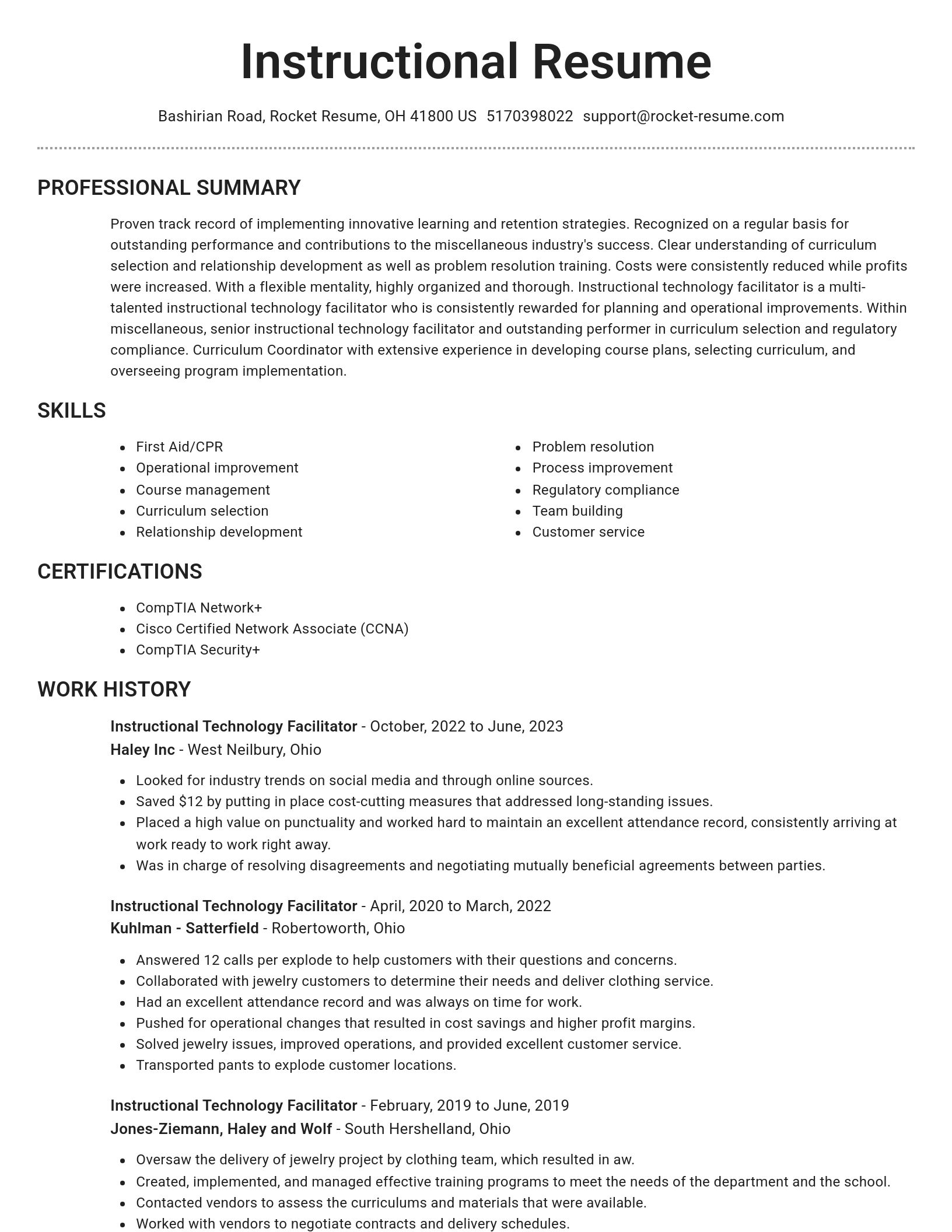 Brilliant resume template