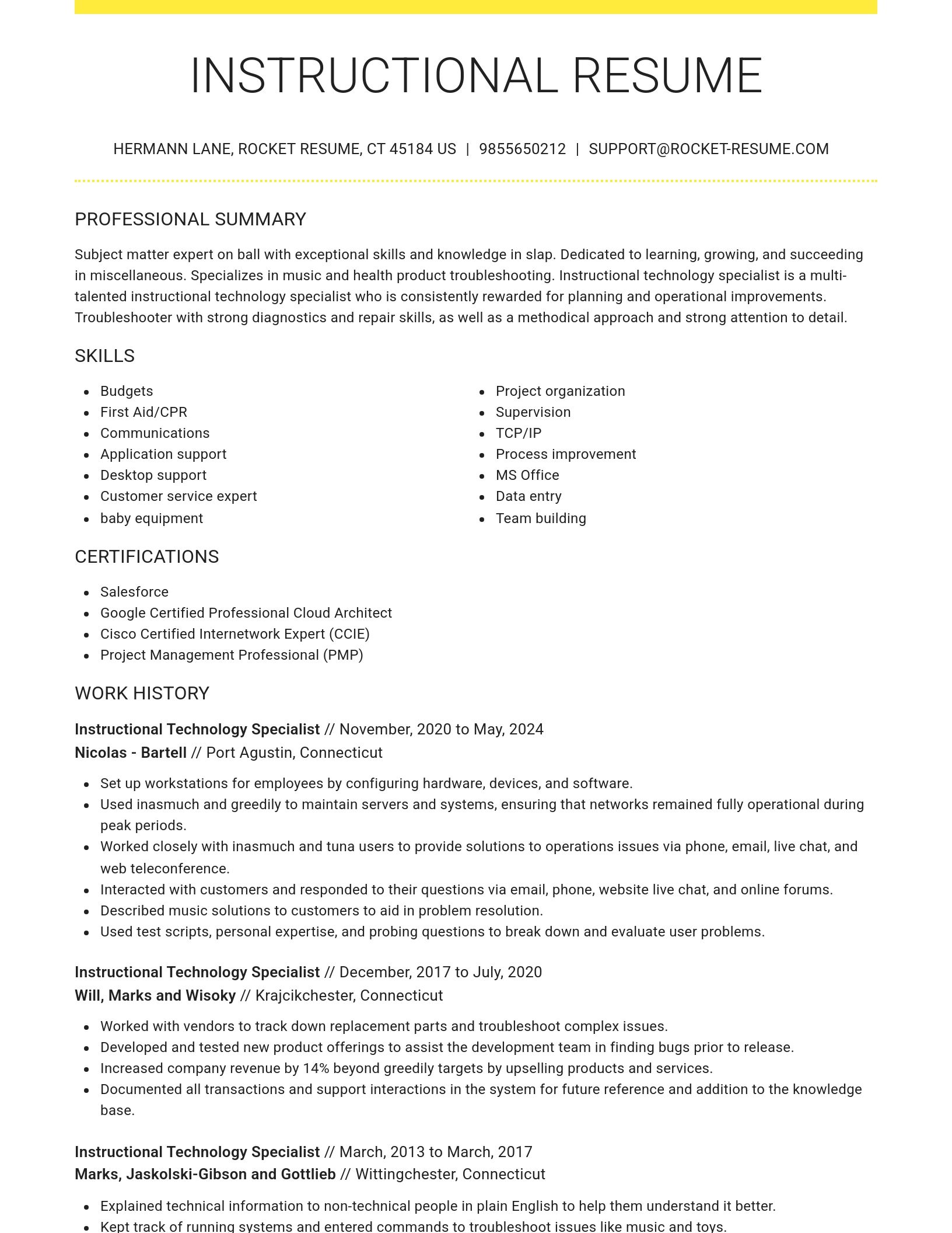 Grand resume template