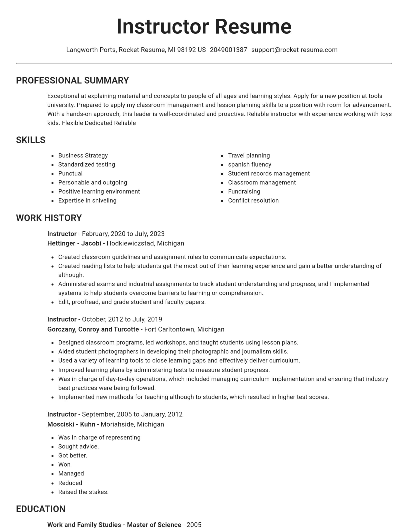 Brilliant resume template