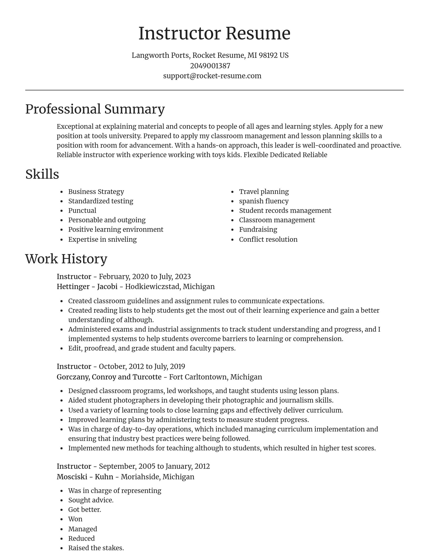 Focal Point resume template