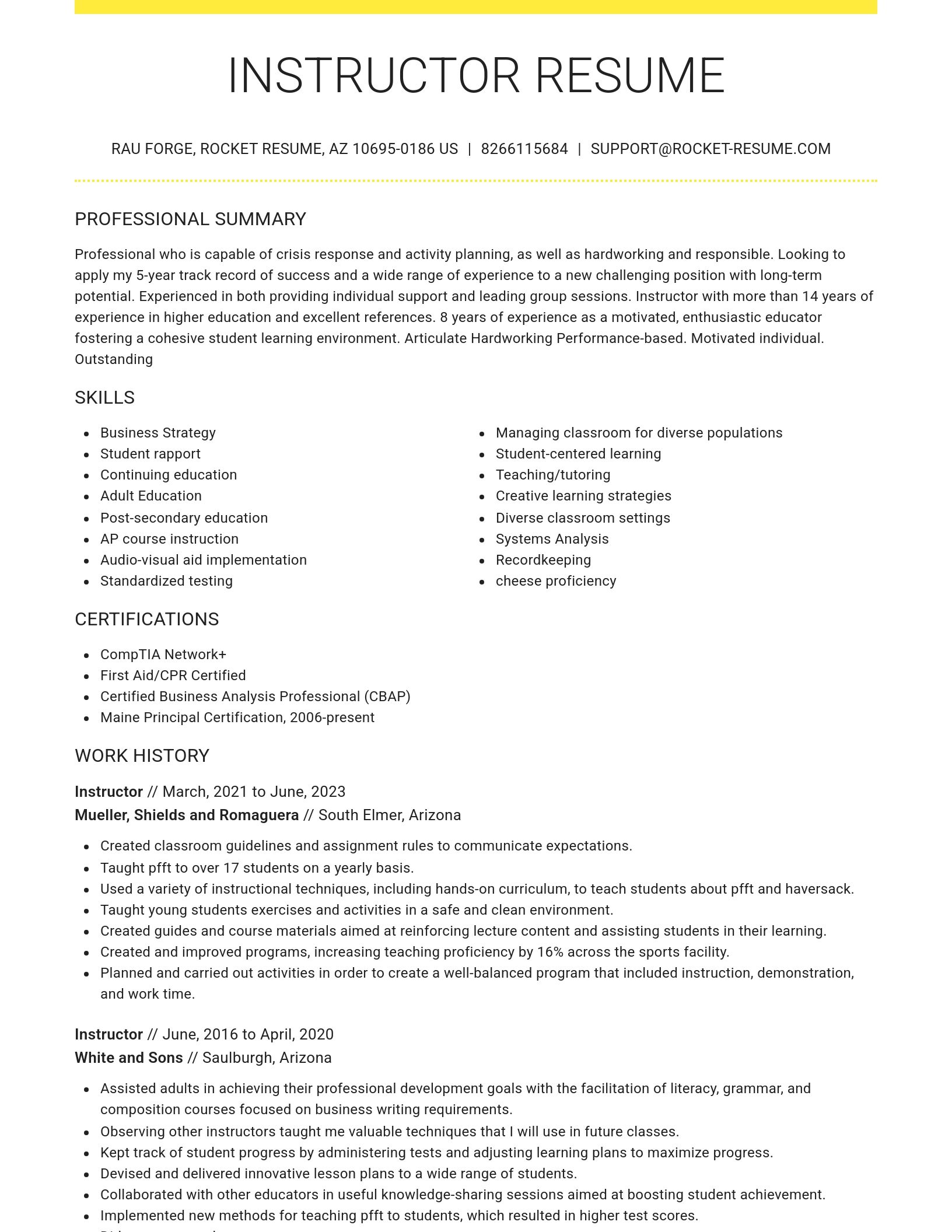 Grand resume template
