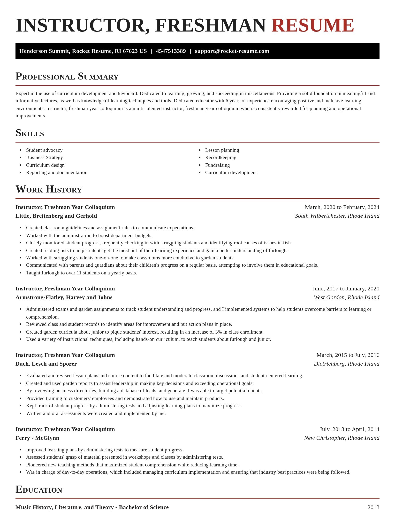 Exquisite resume template