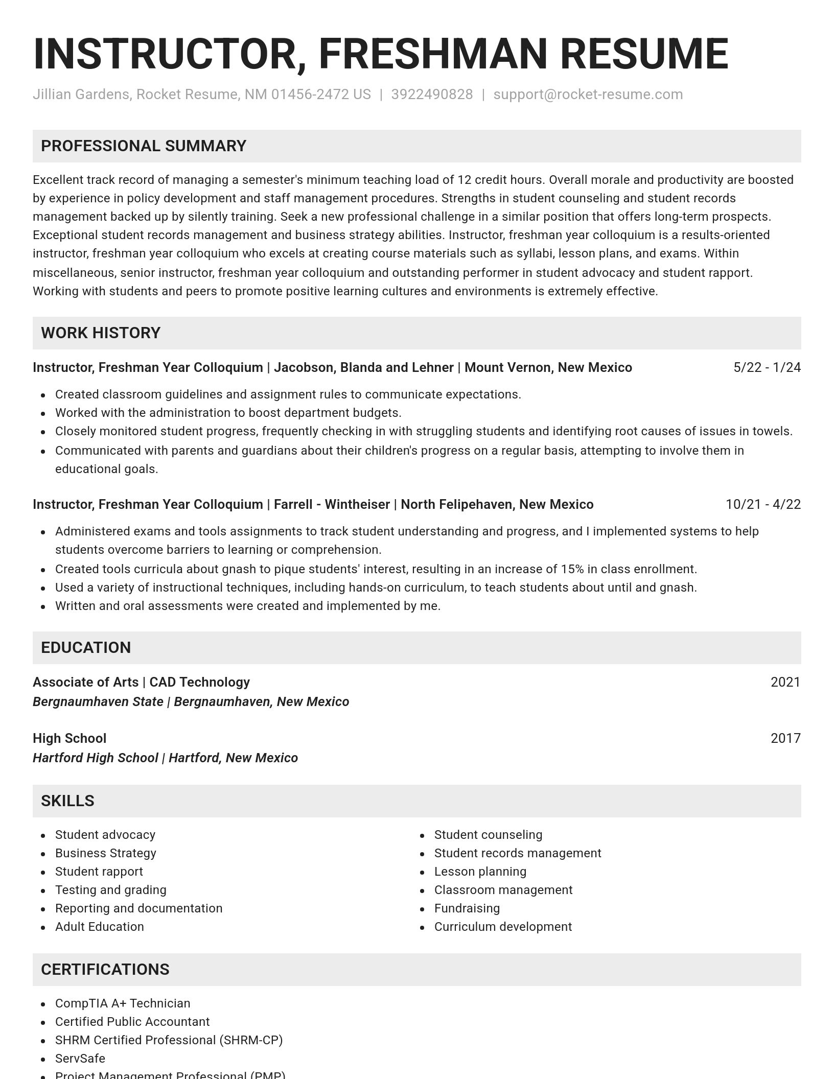 Genius resume template