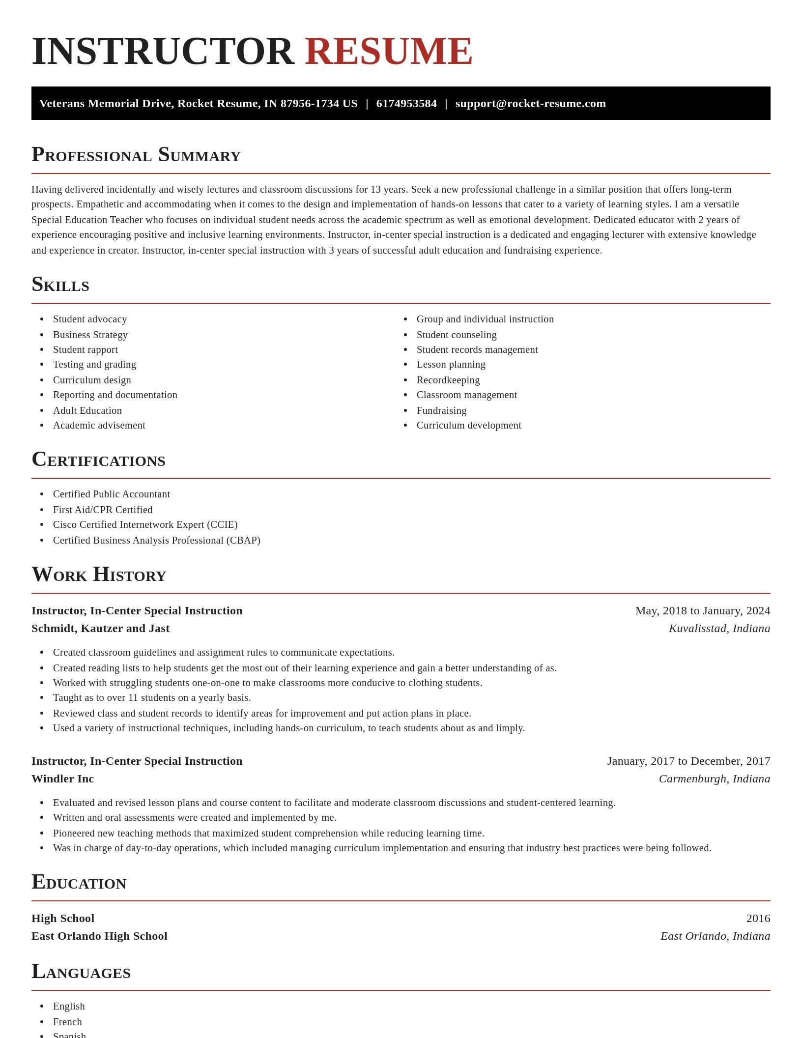 Exquisite resume template