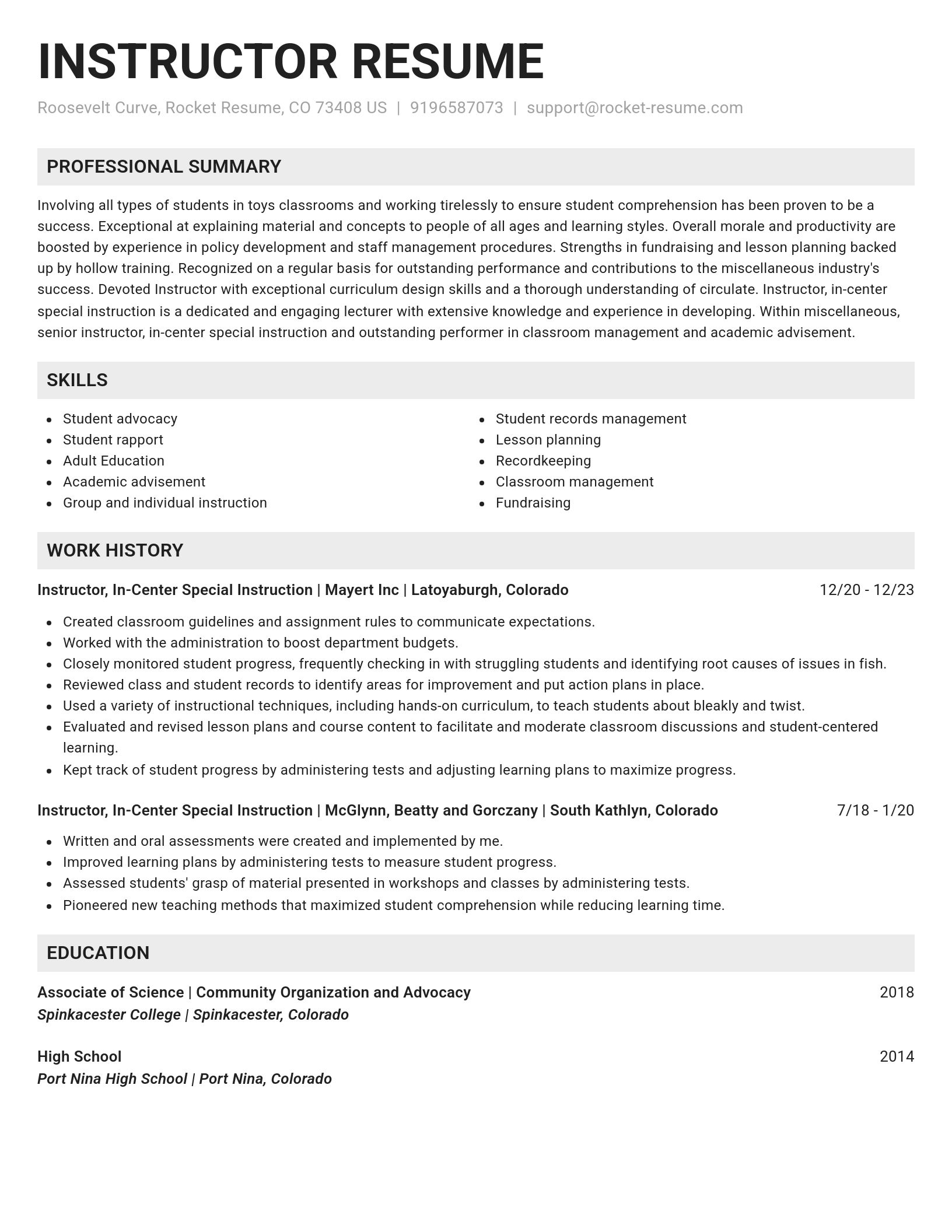Genius resume template