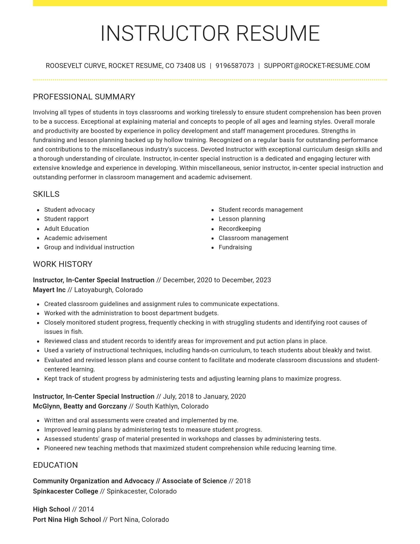 Grand resume template