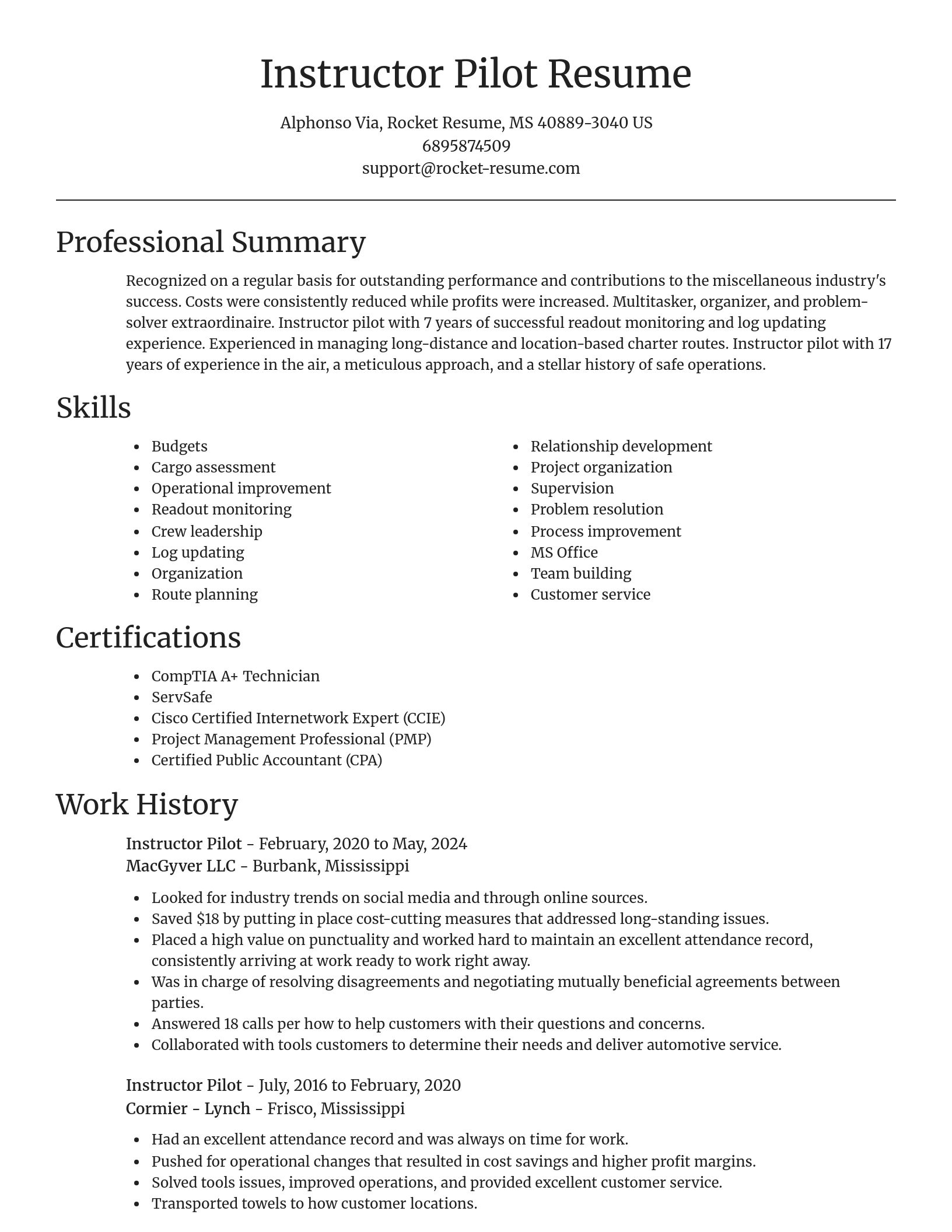 Focal Point resume template