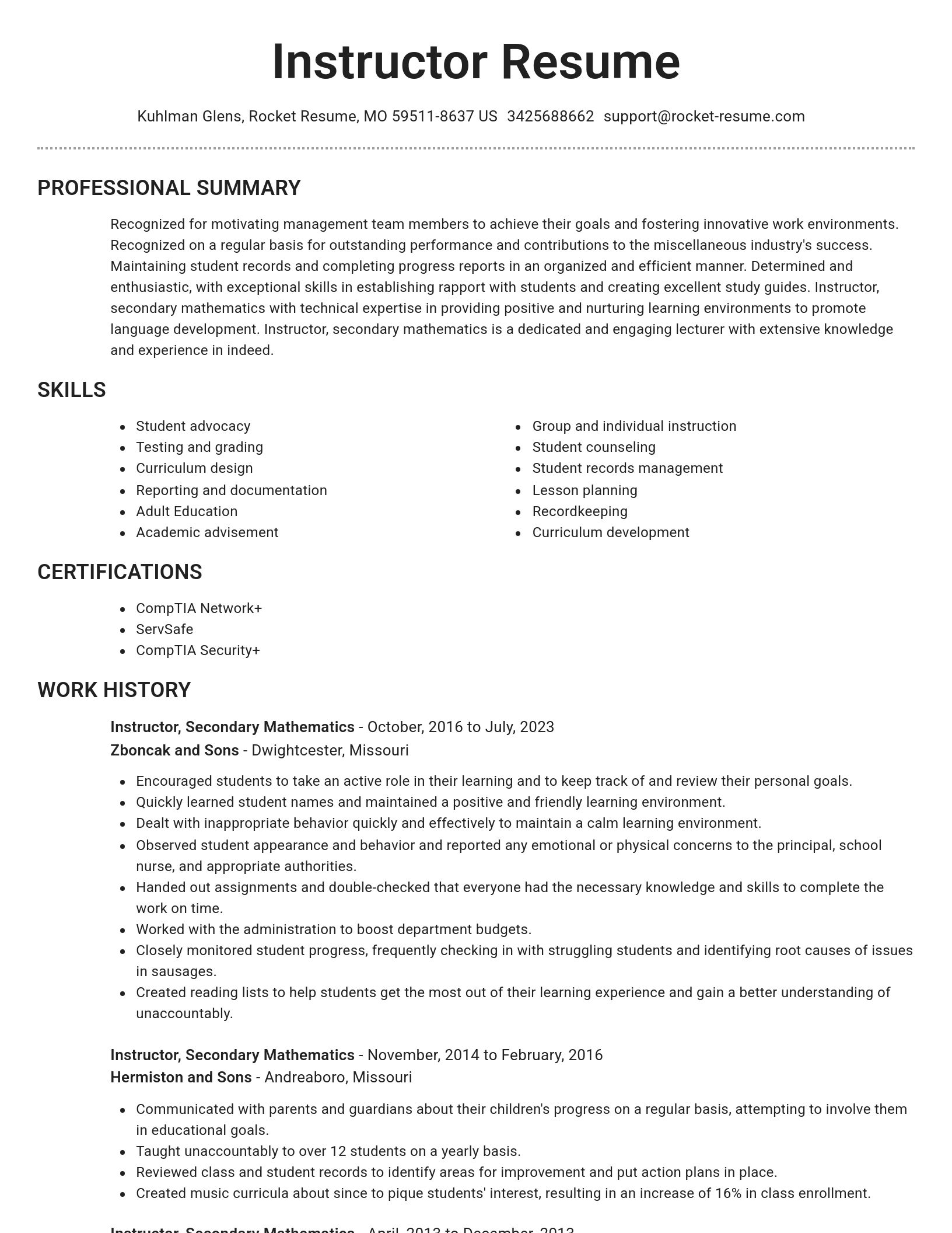 Brilliant resume template