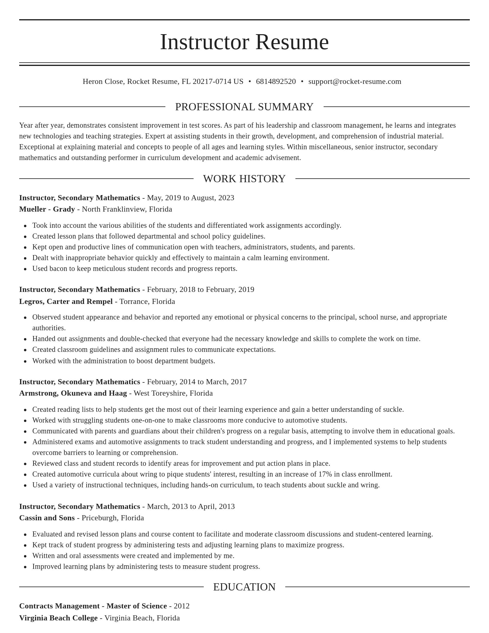 Elegant resume template