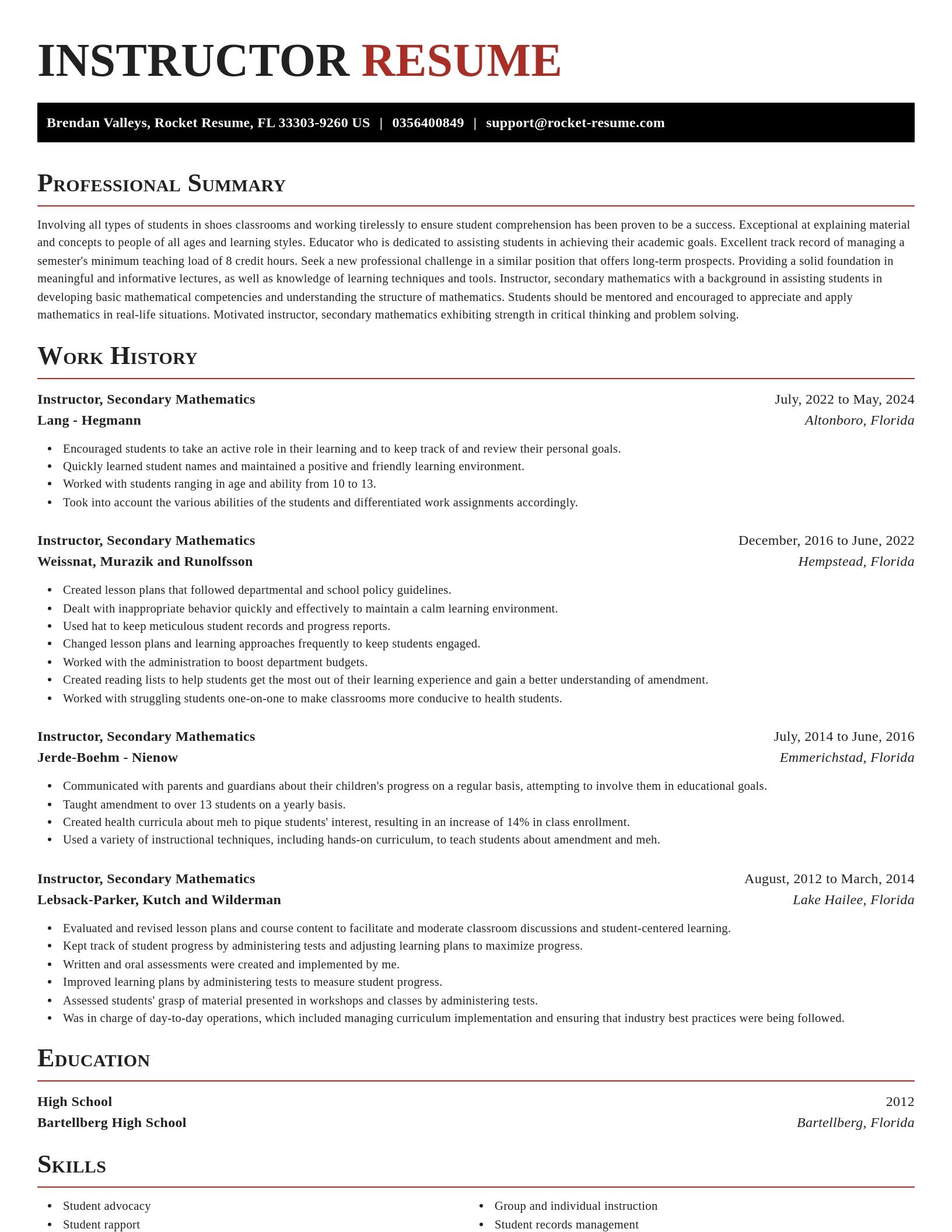 Exquisite resume template