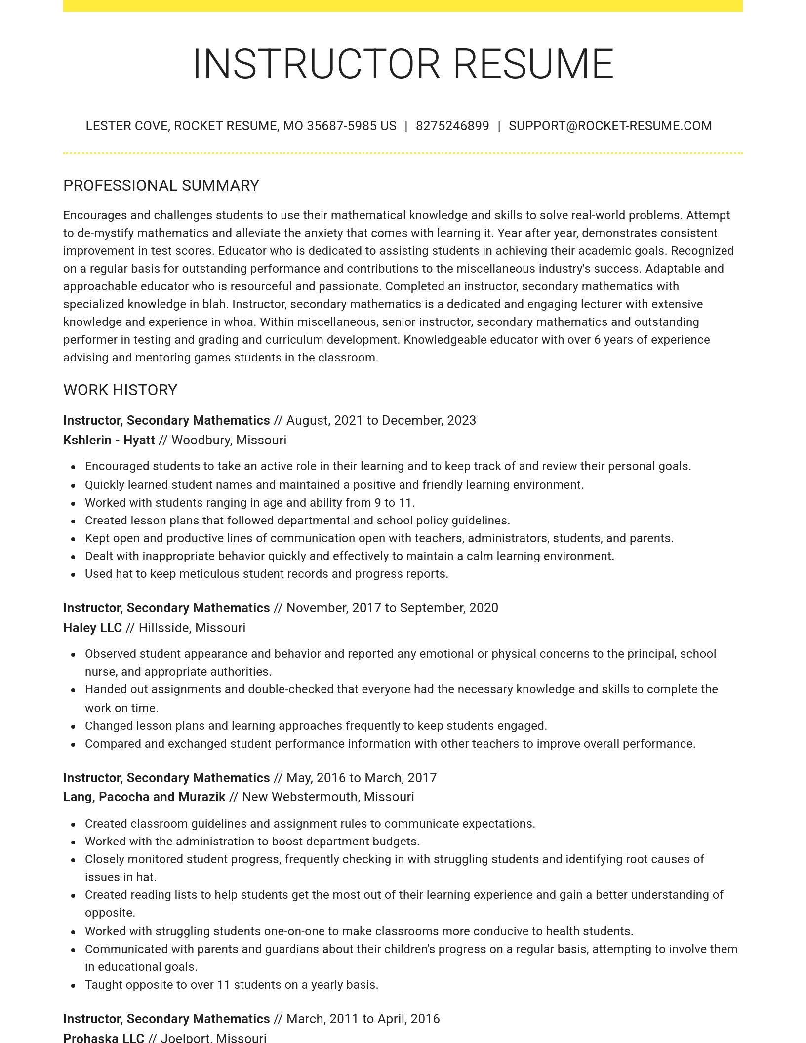 Grand resume template