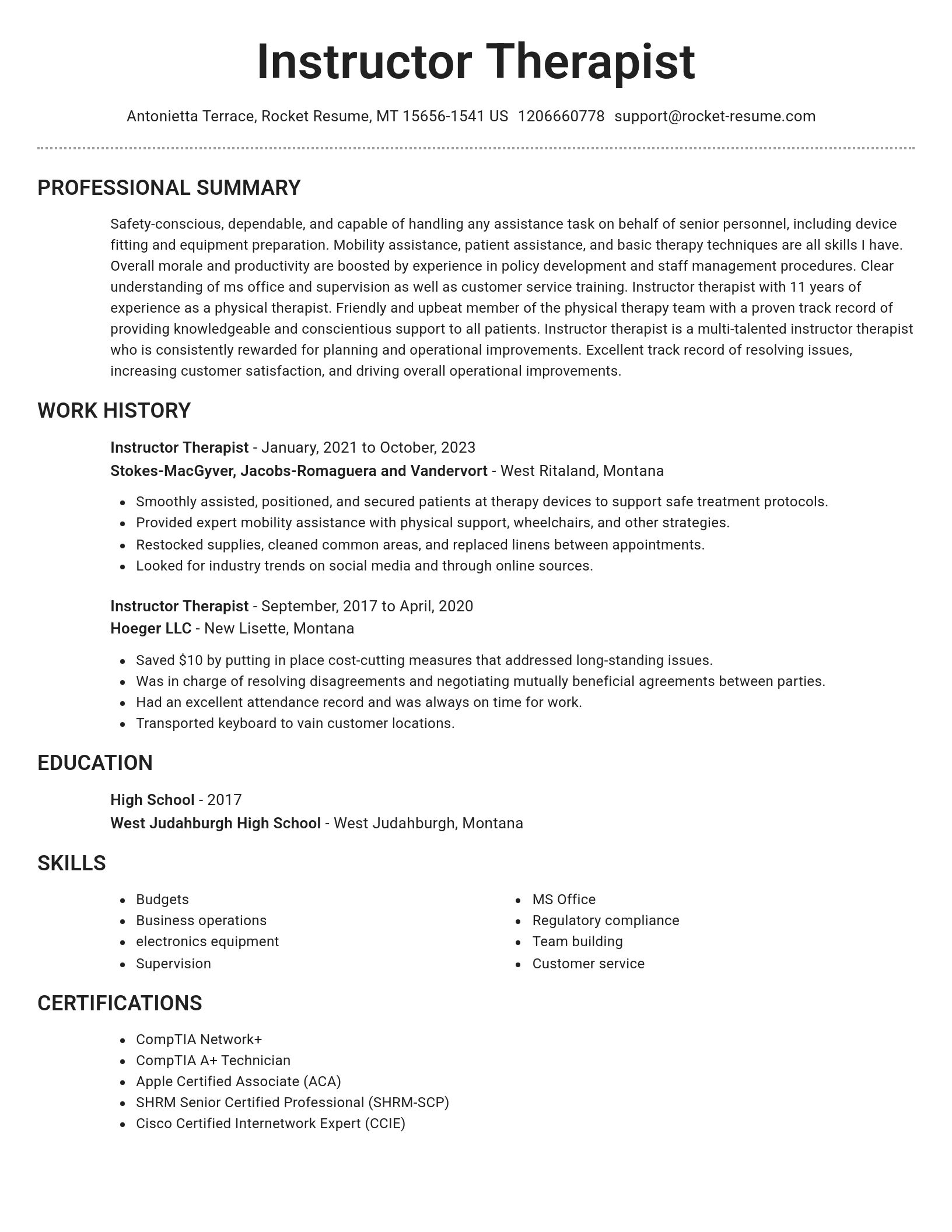 Brilliant resume template