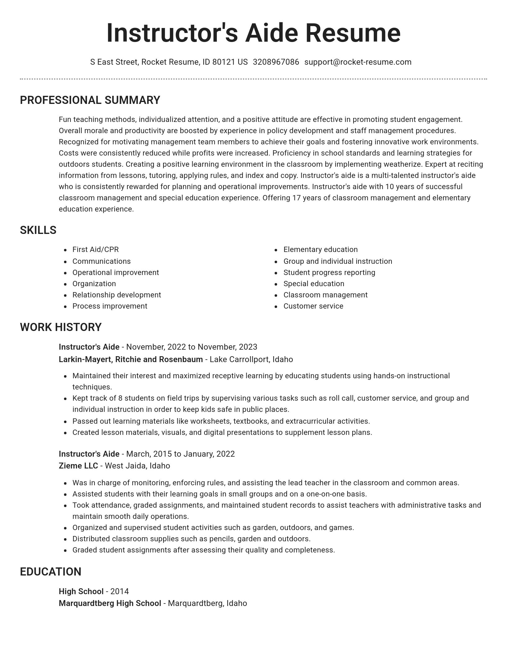 Brilliant resume template