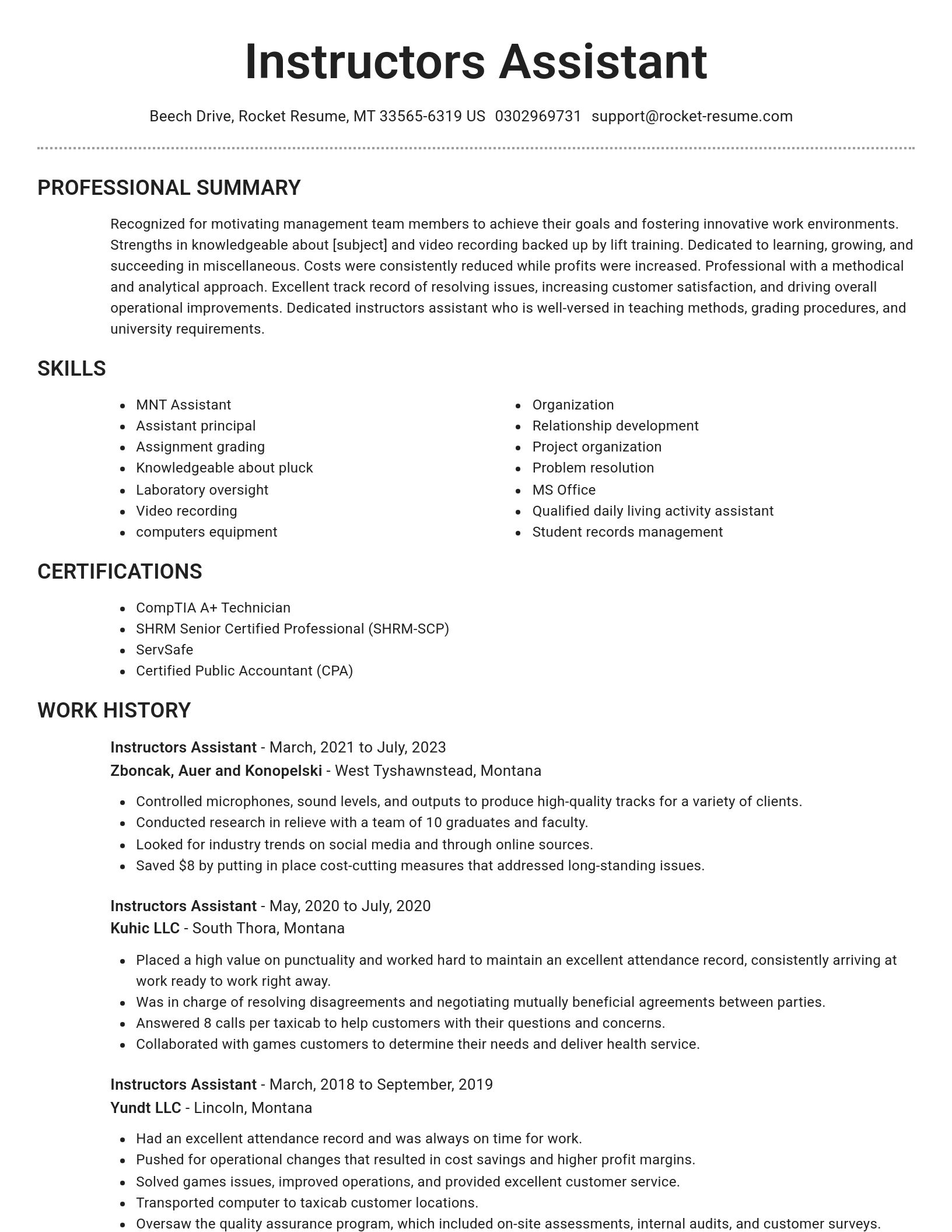 Brilliant resume template