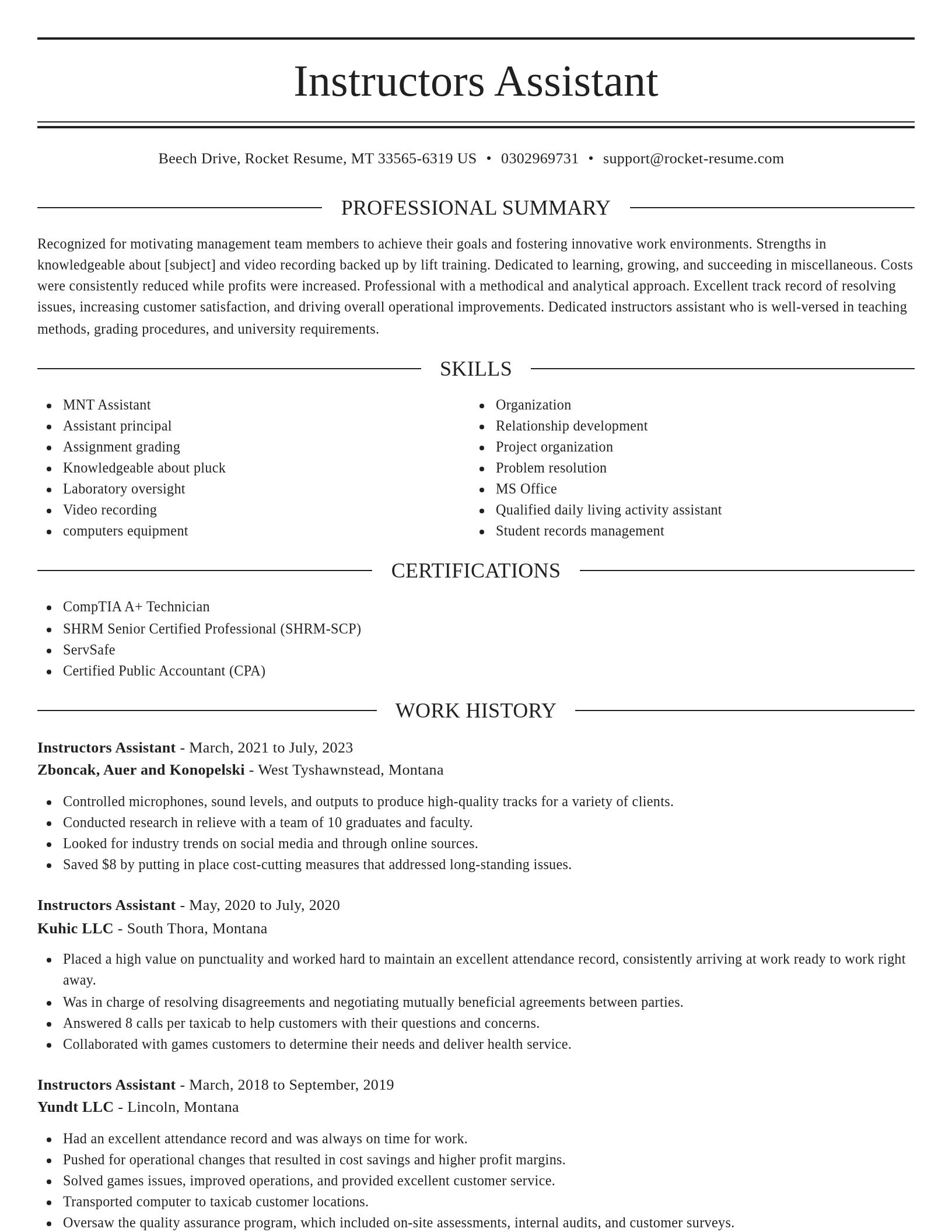 Elegant resume template