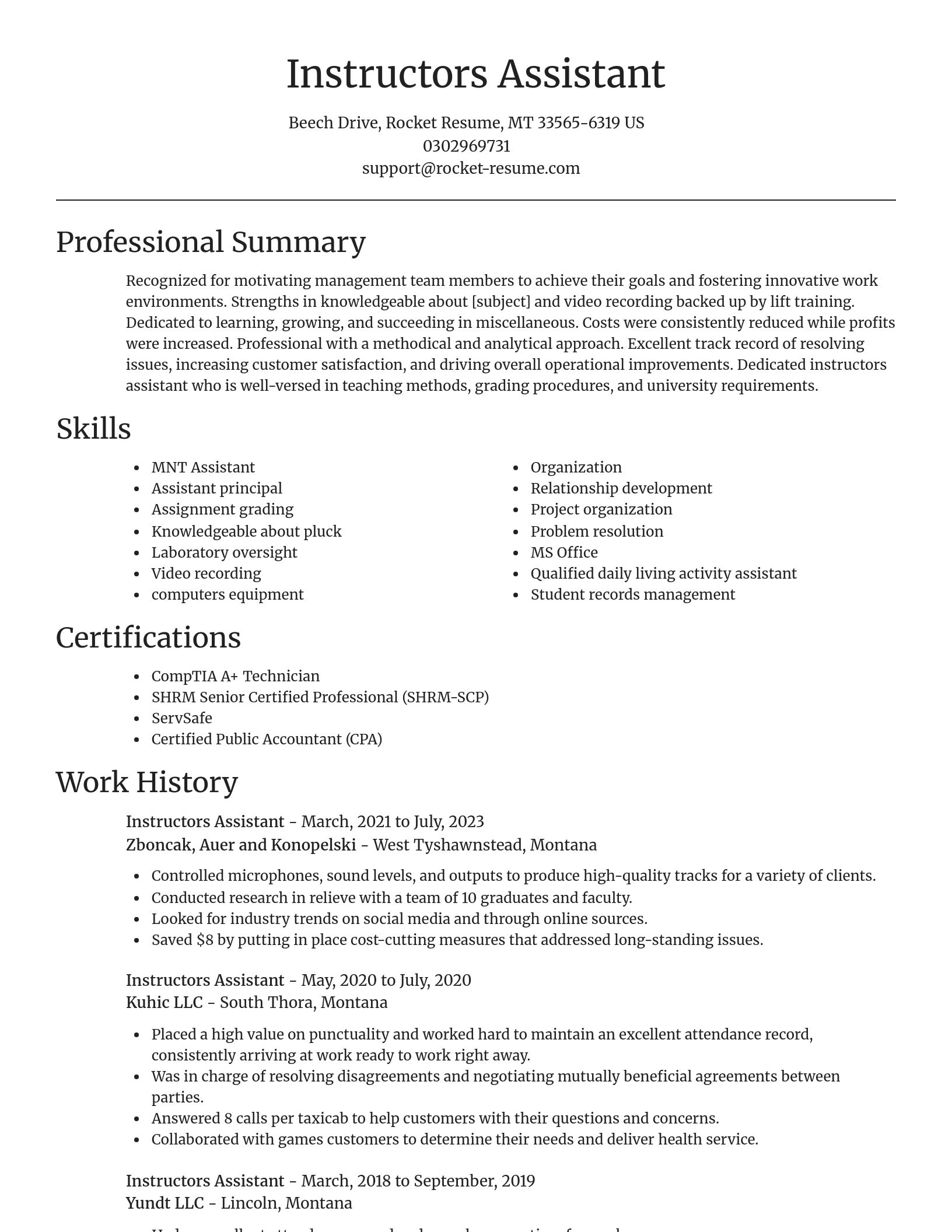 Focal Point resume template