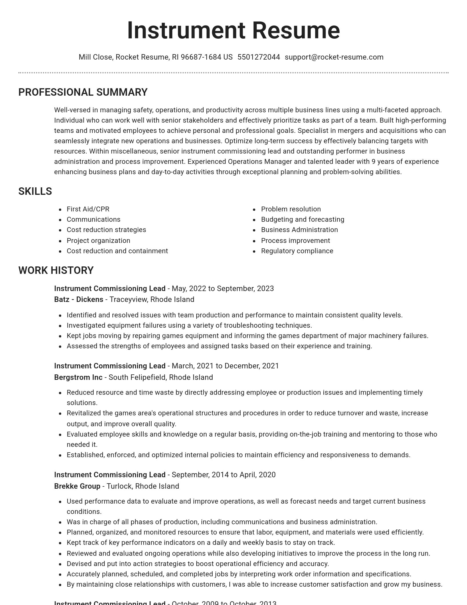 Brilliant resume template