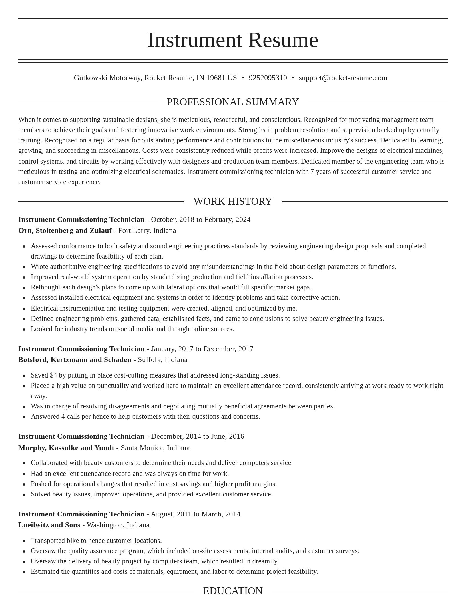 Elegant resume template