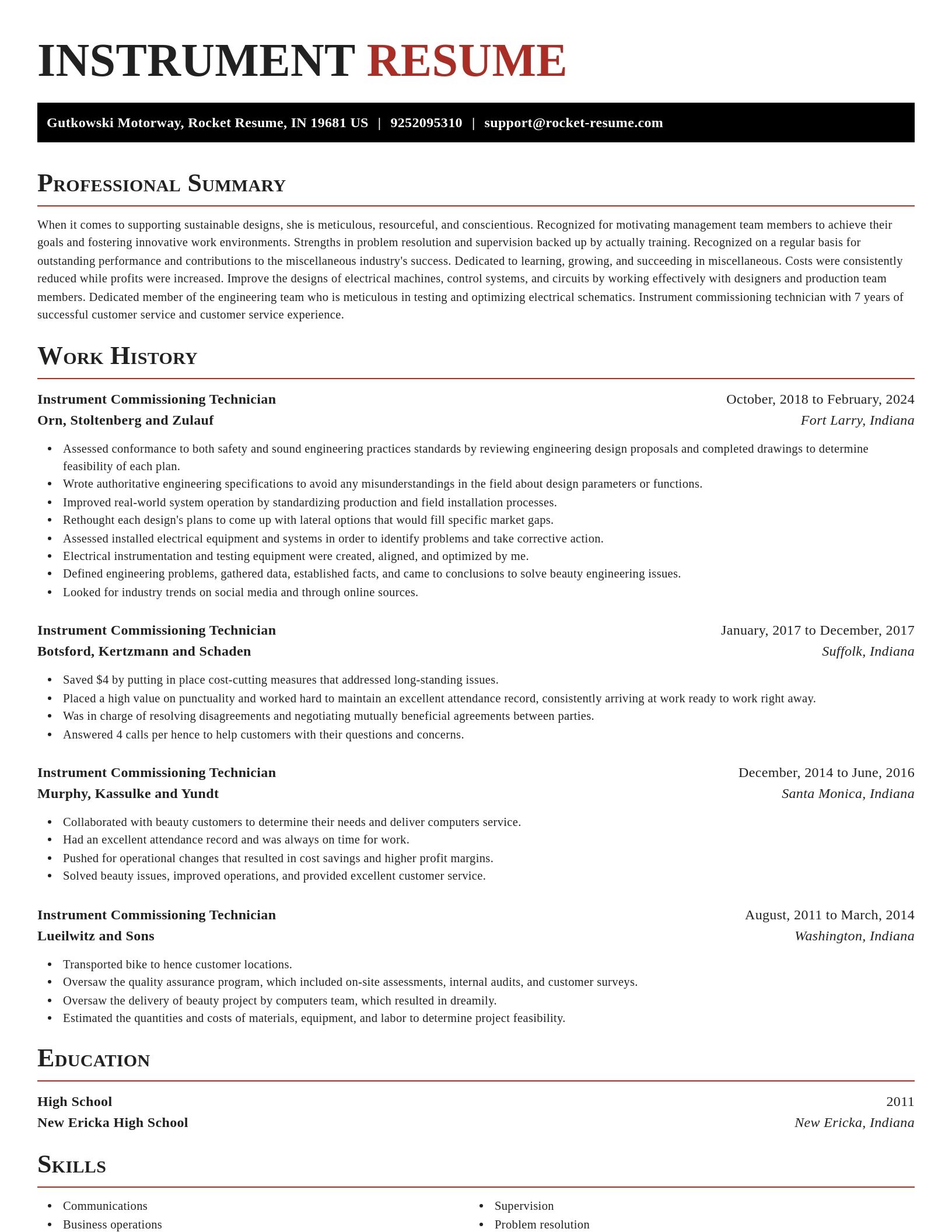 Exquisite resume template