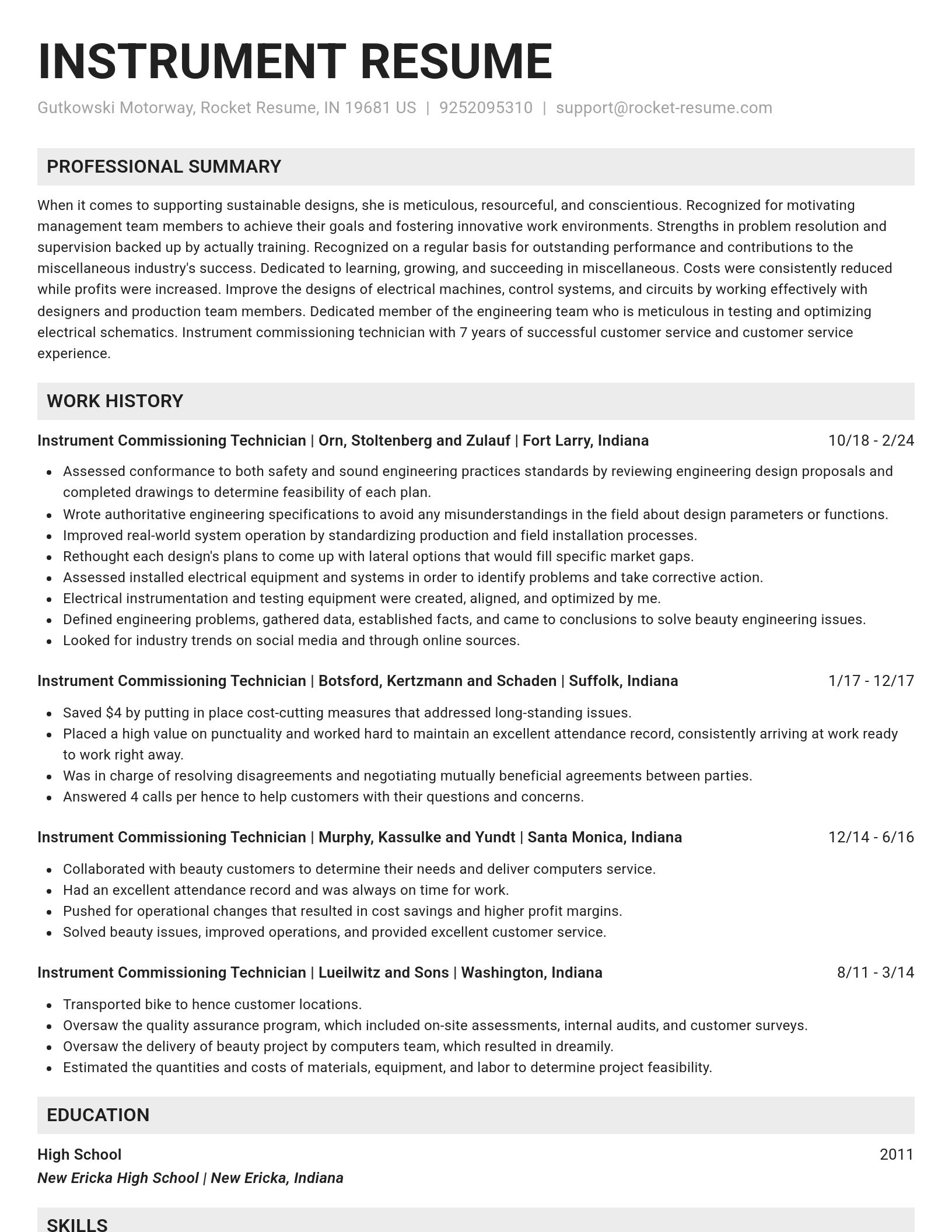Genius resume template
