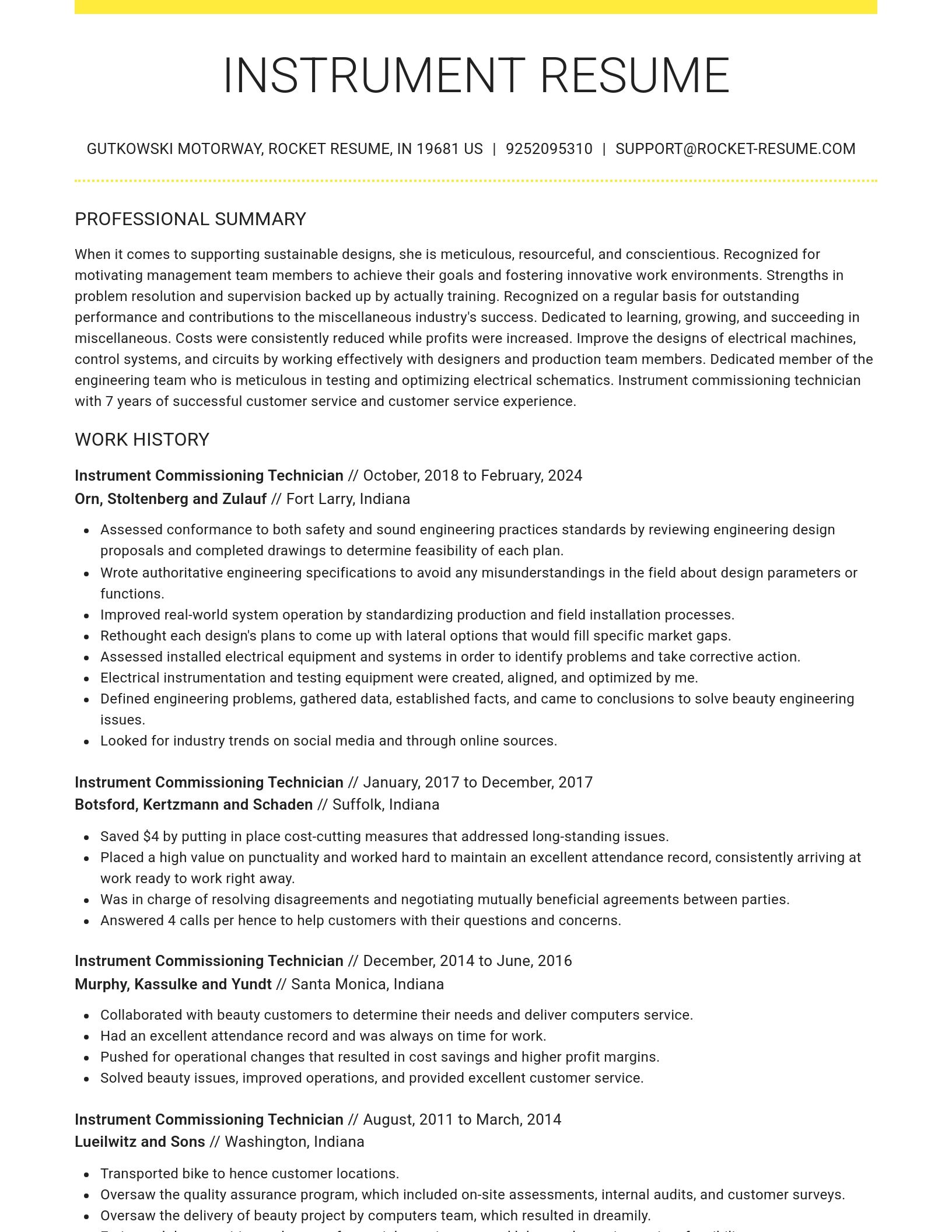 Grand resume template