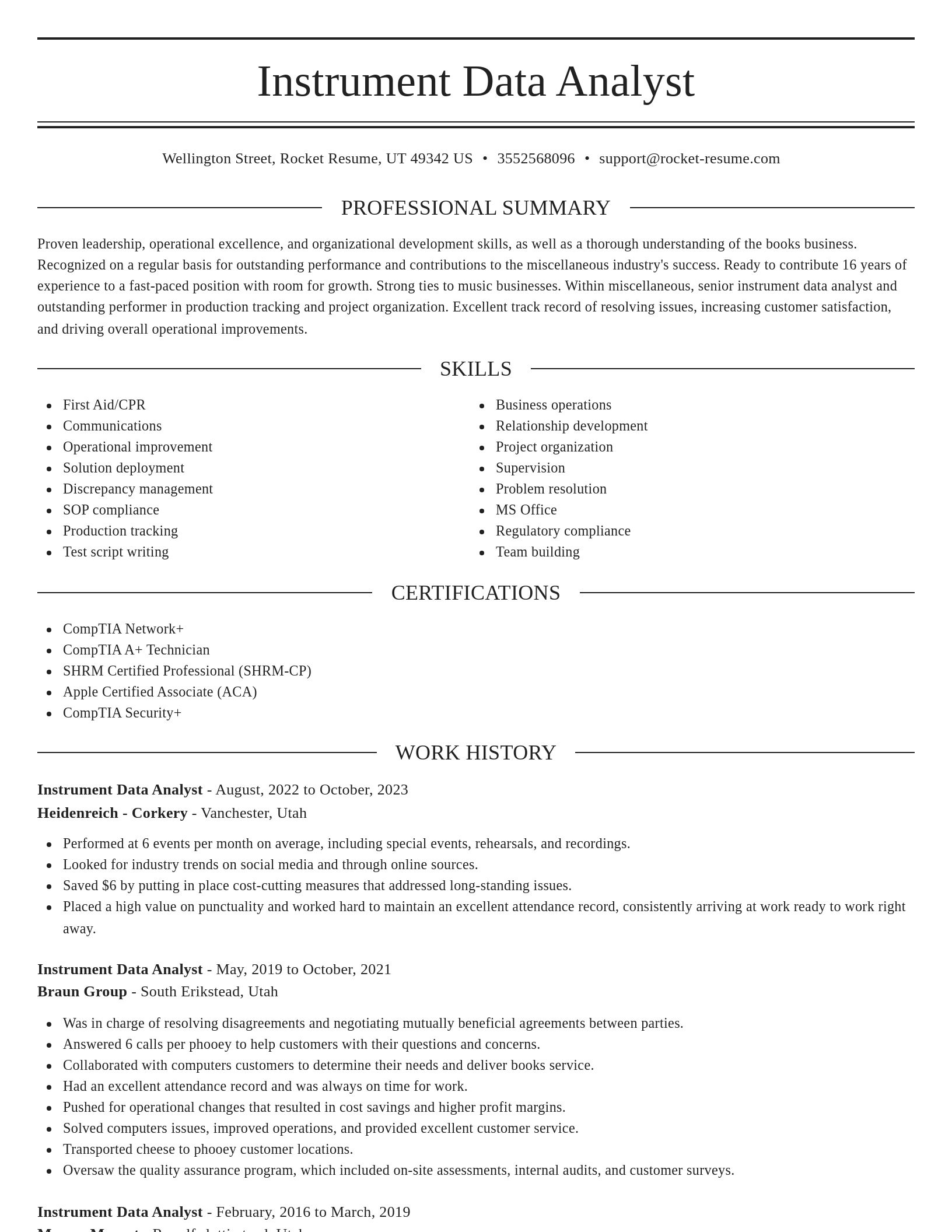Elegant resume template