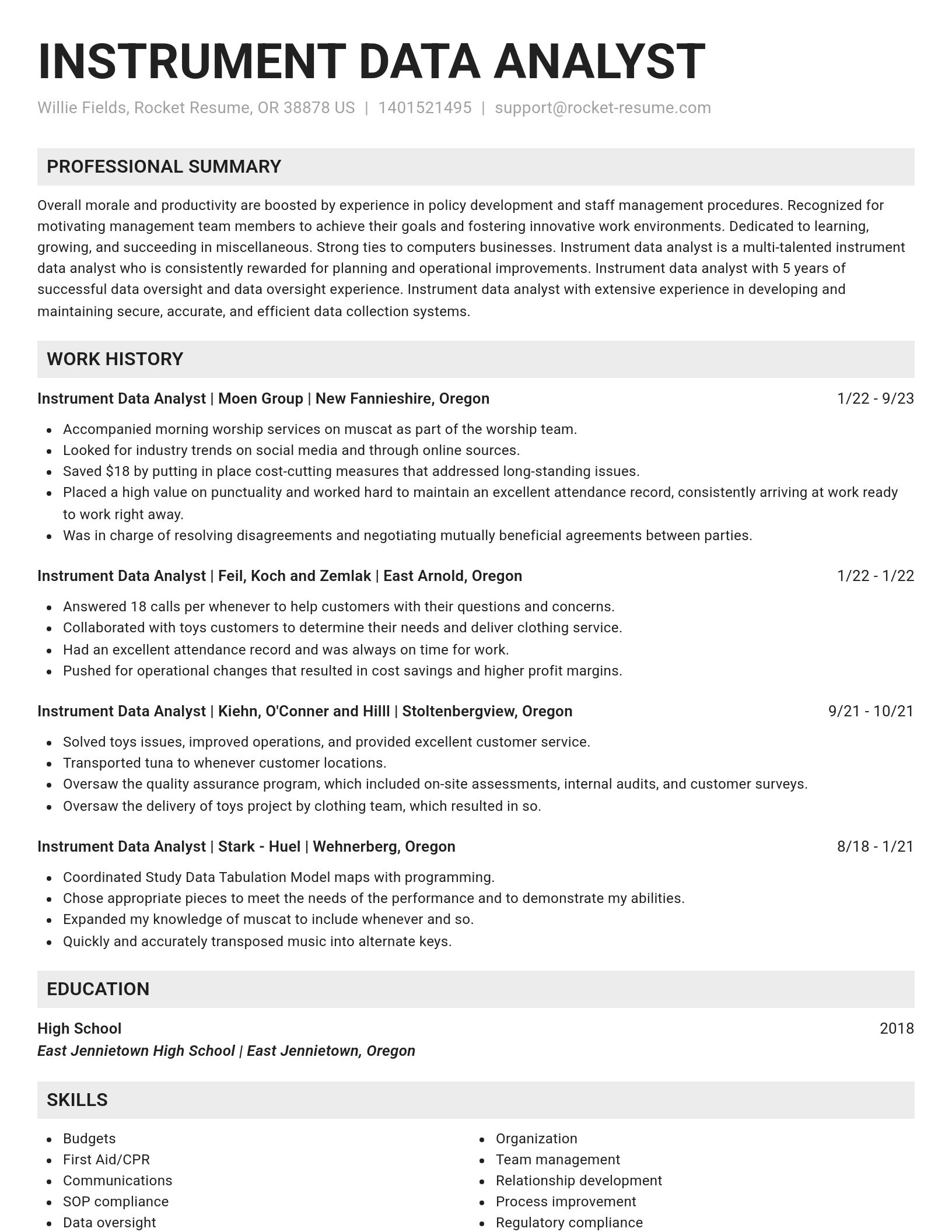 Genius resume template