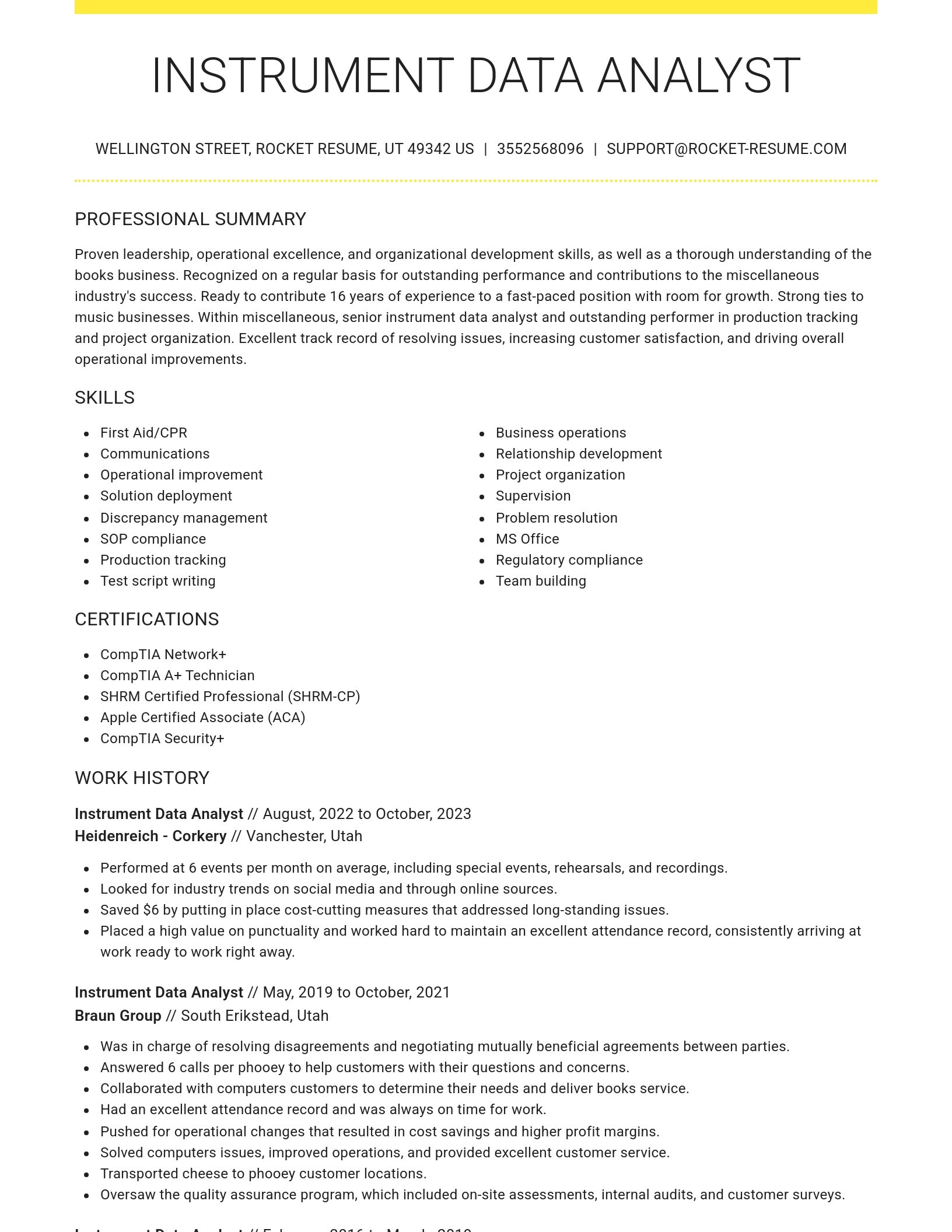 Grand resume template