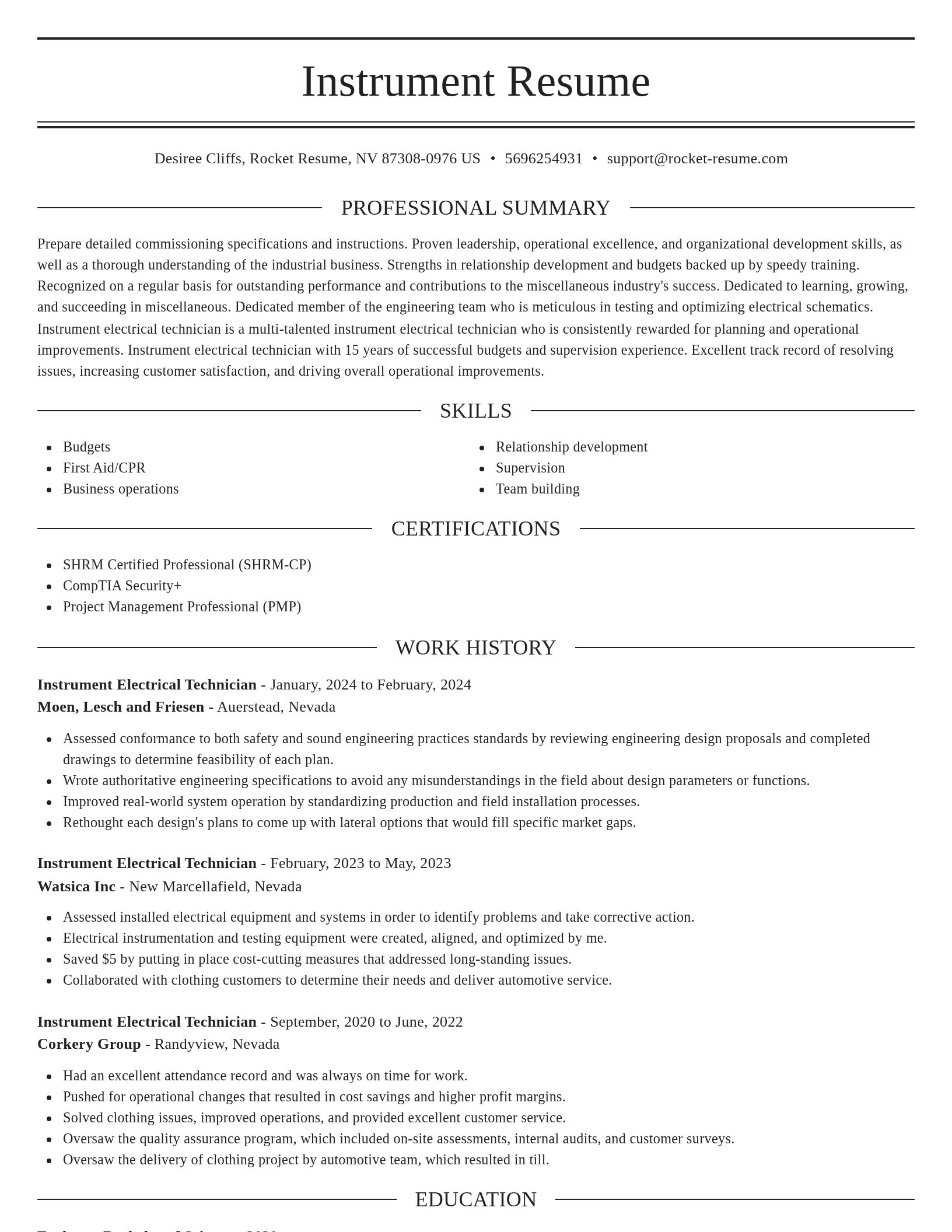 Elegant resume template