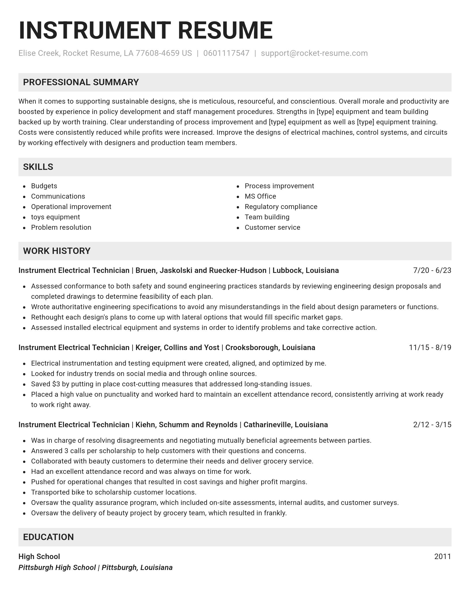 Genius resume template