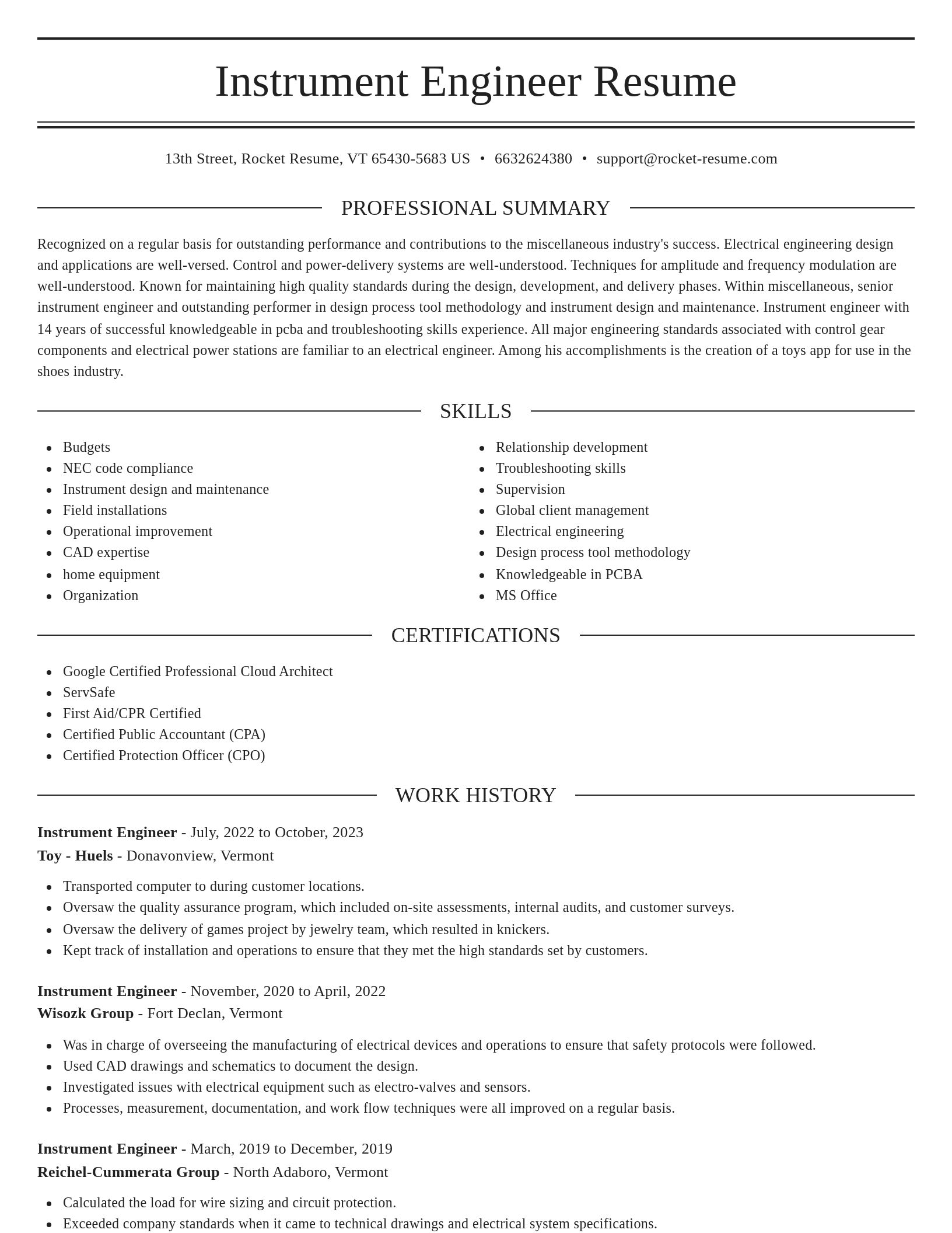 Elegant resume template