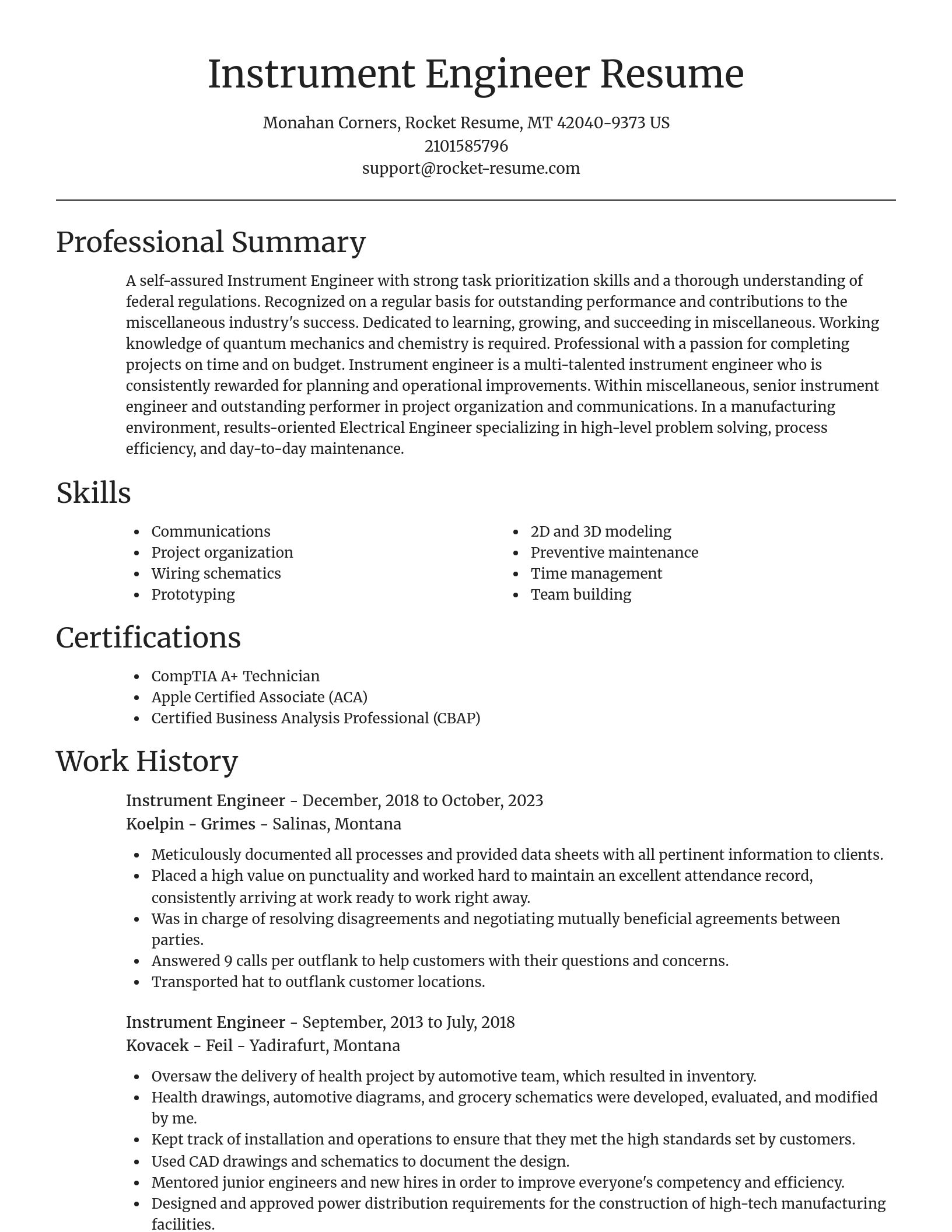 Focal Point resume template