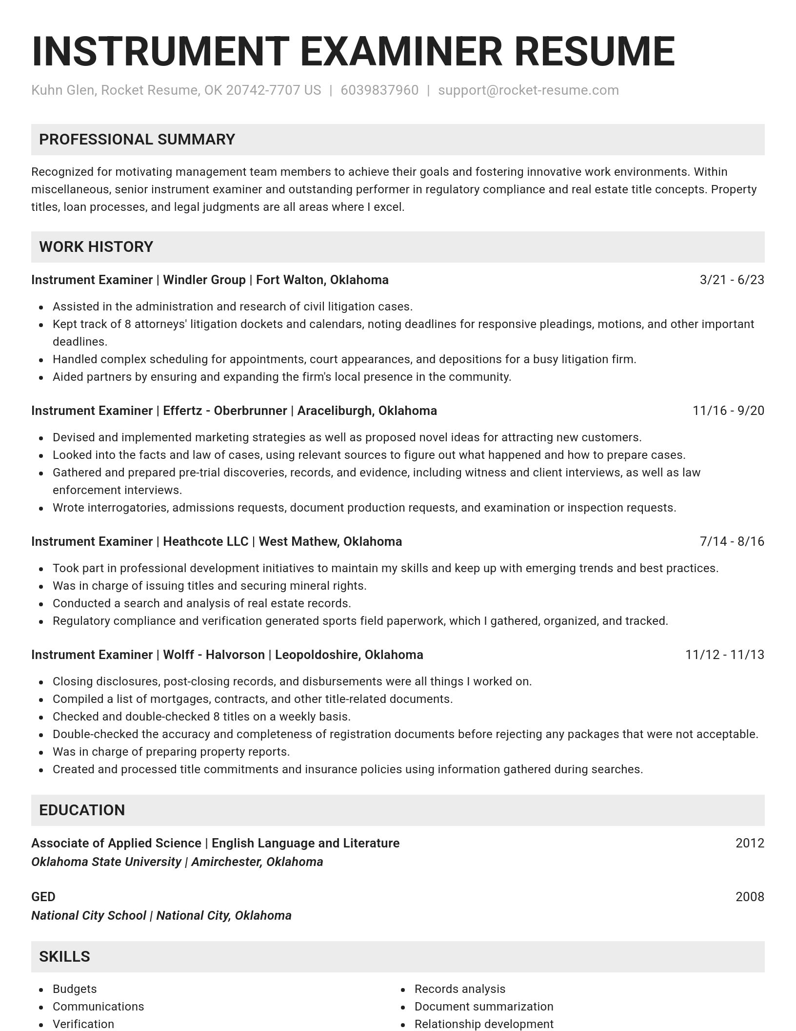 Genius resume template