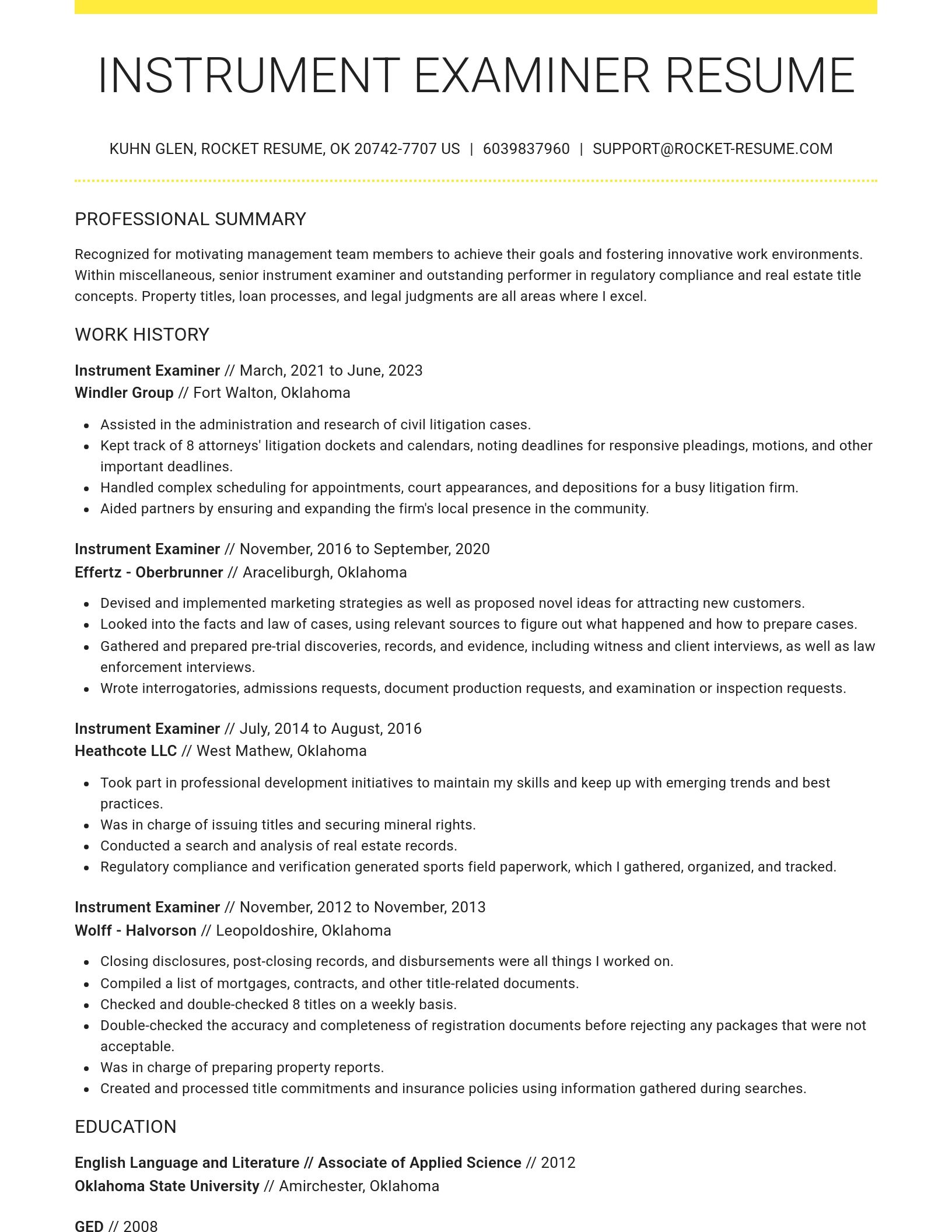 Grand resume template
