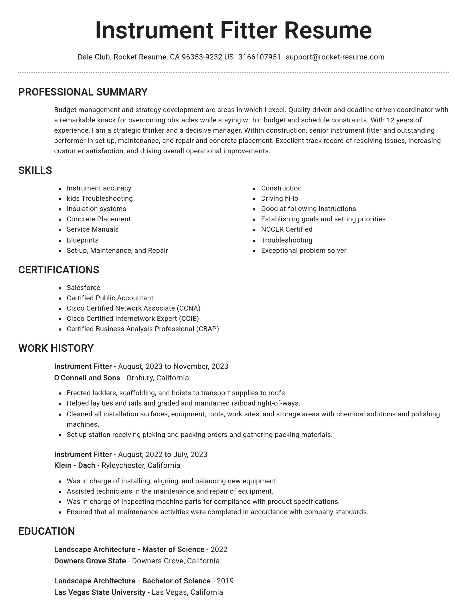 Brilliant resume template