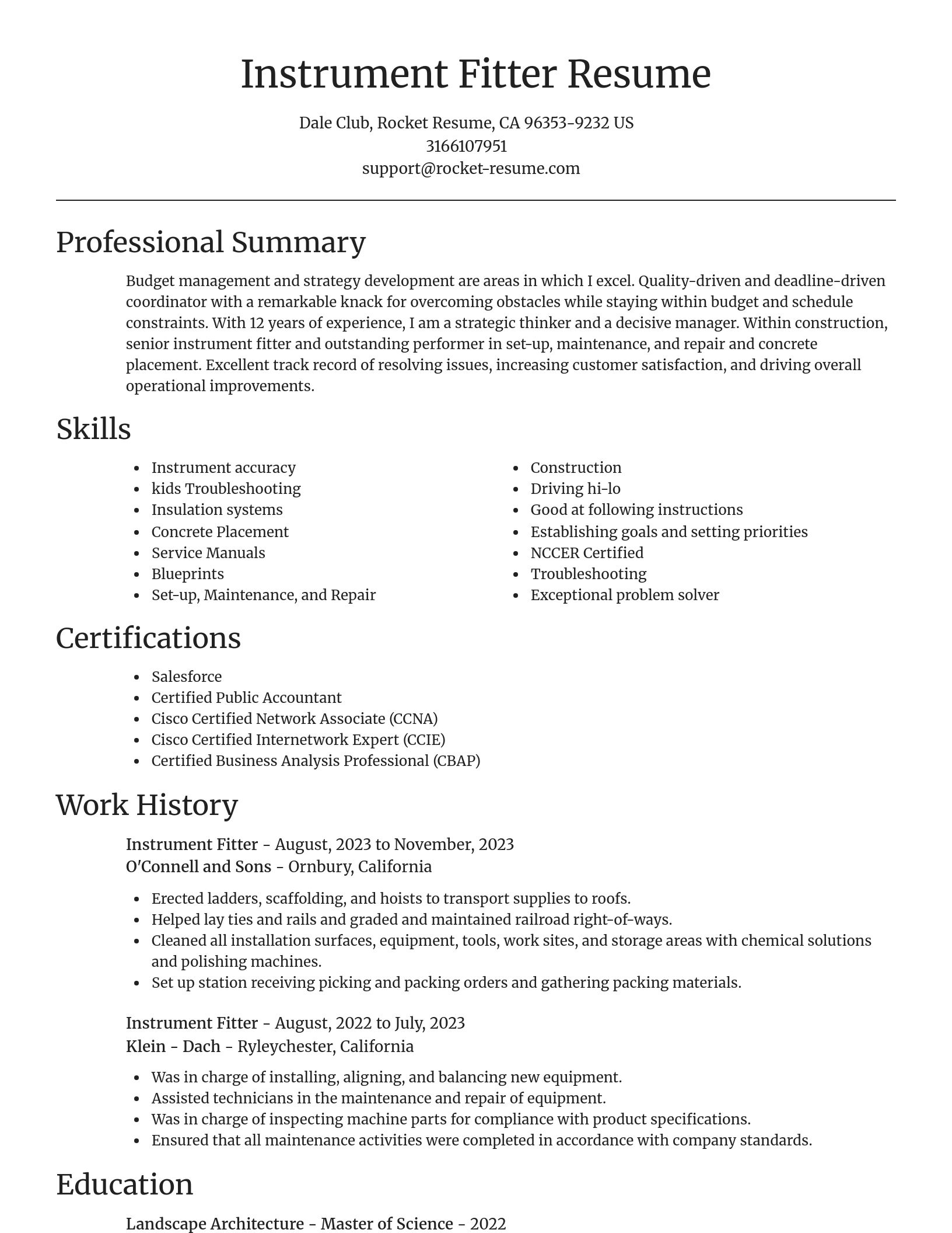 Focal Point resume template
