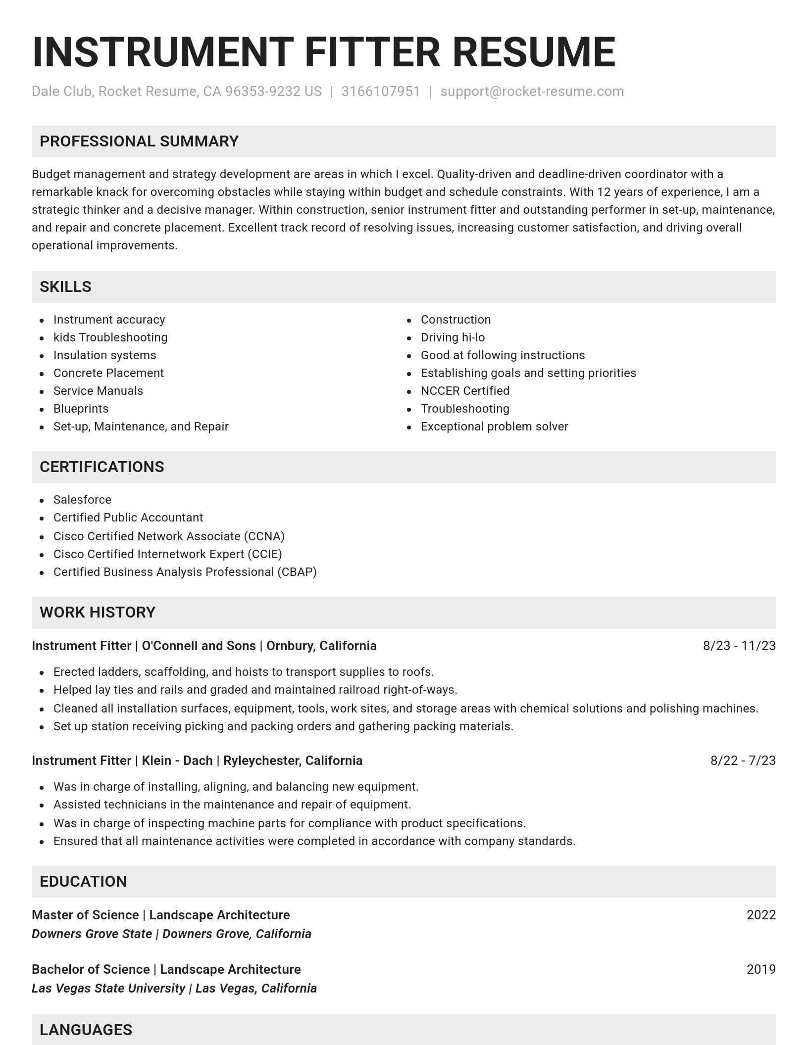 Genius resume template